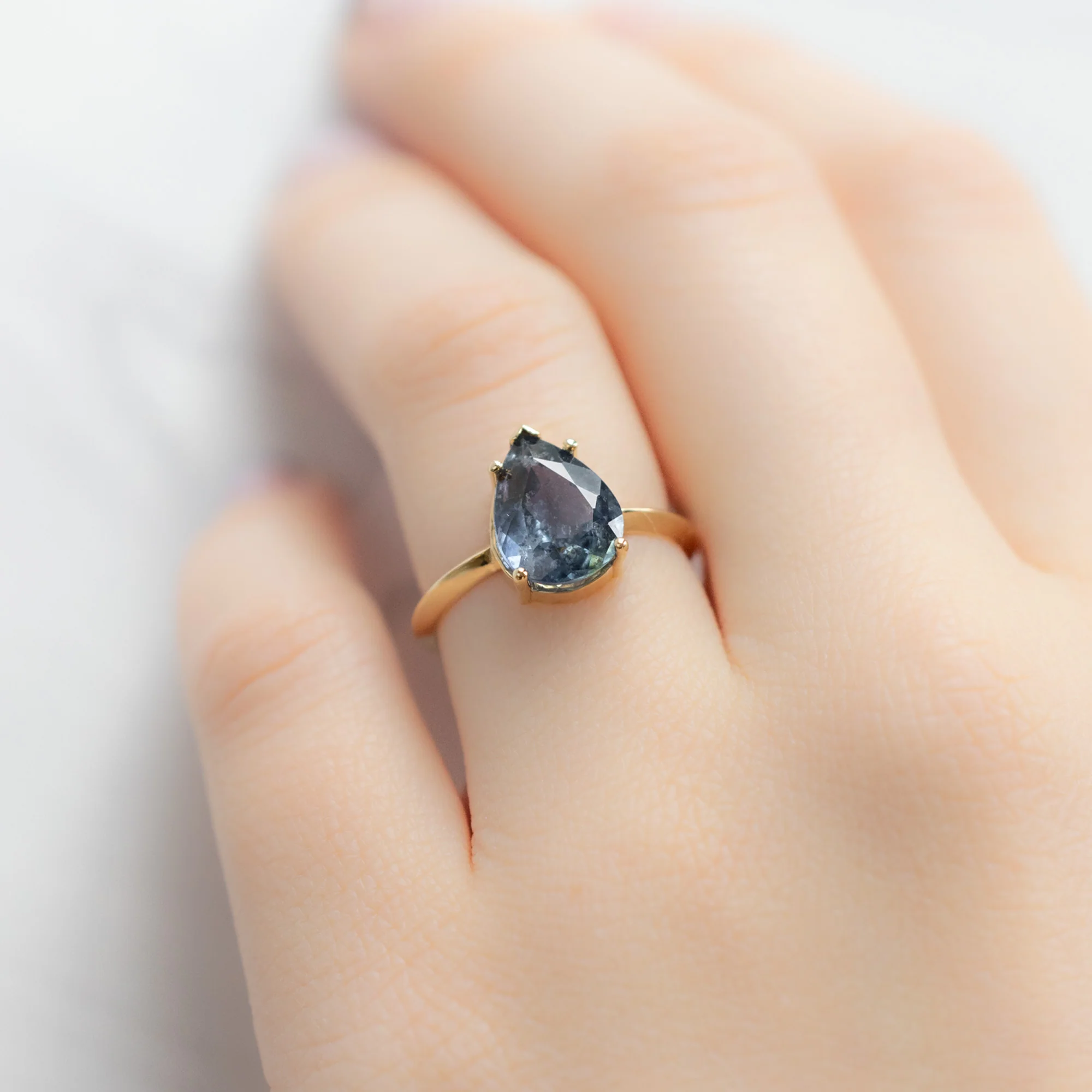 The Sage Ring | Build Your Own Pear Sapphire Engagement Ring - Image 13