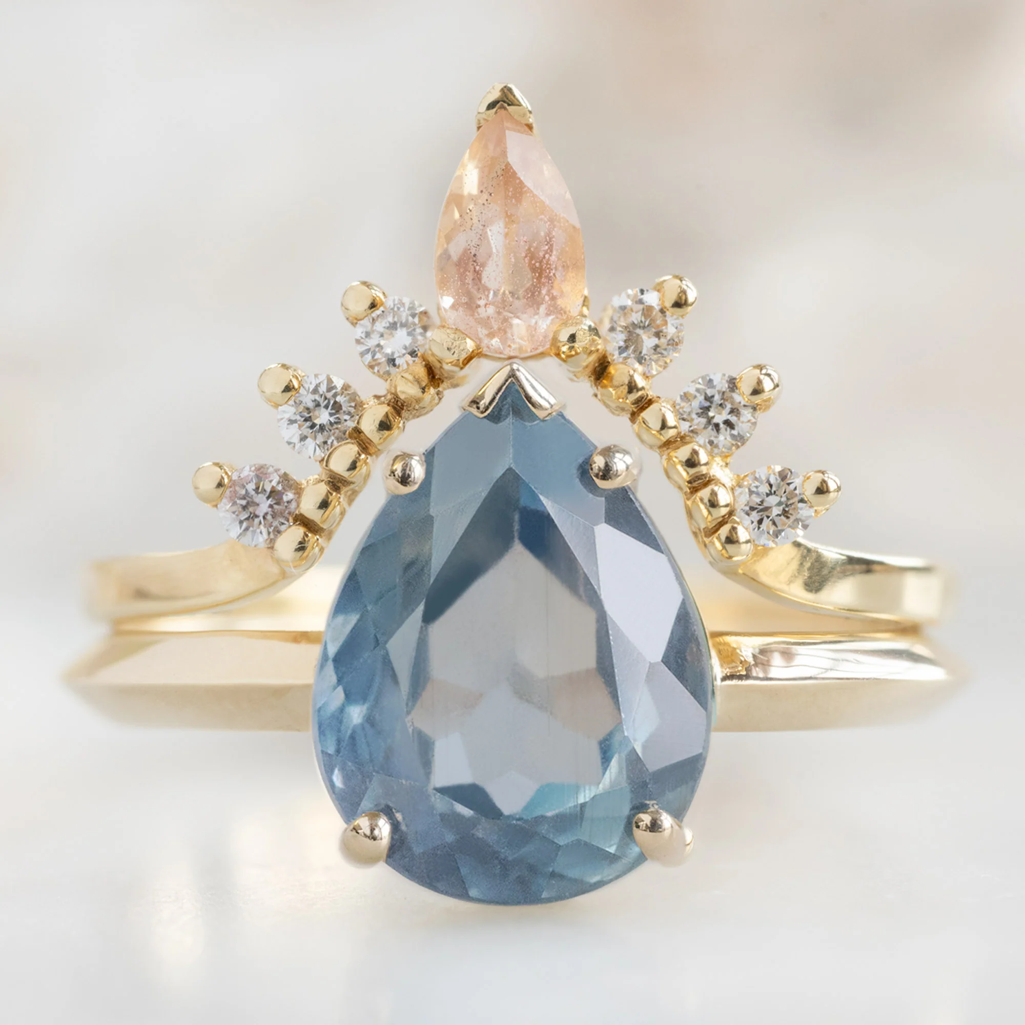 The Sage Ring | Build Your Own Pear Sapphire Engagement Ring - Image 4