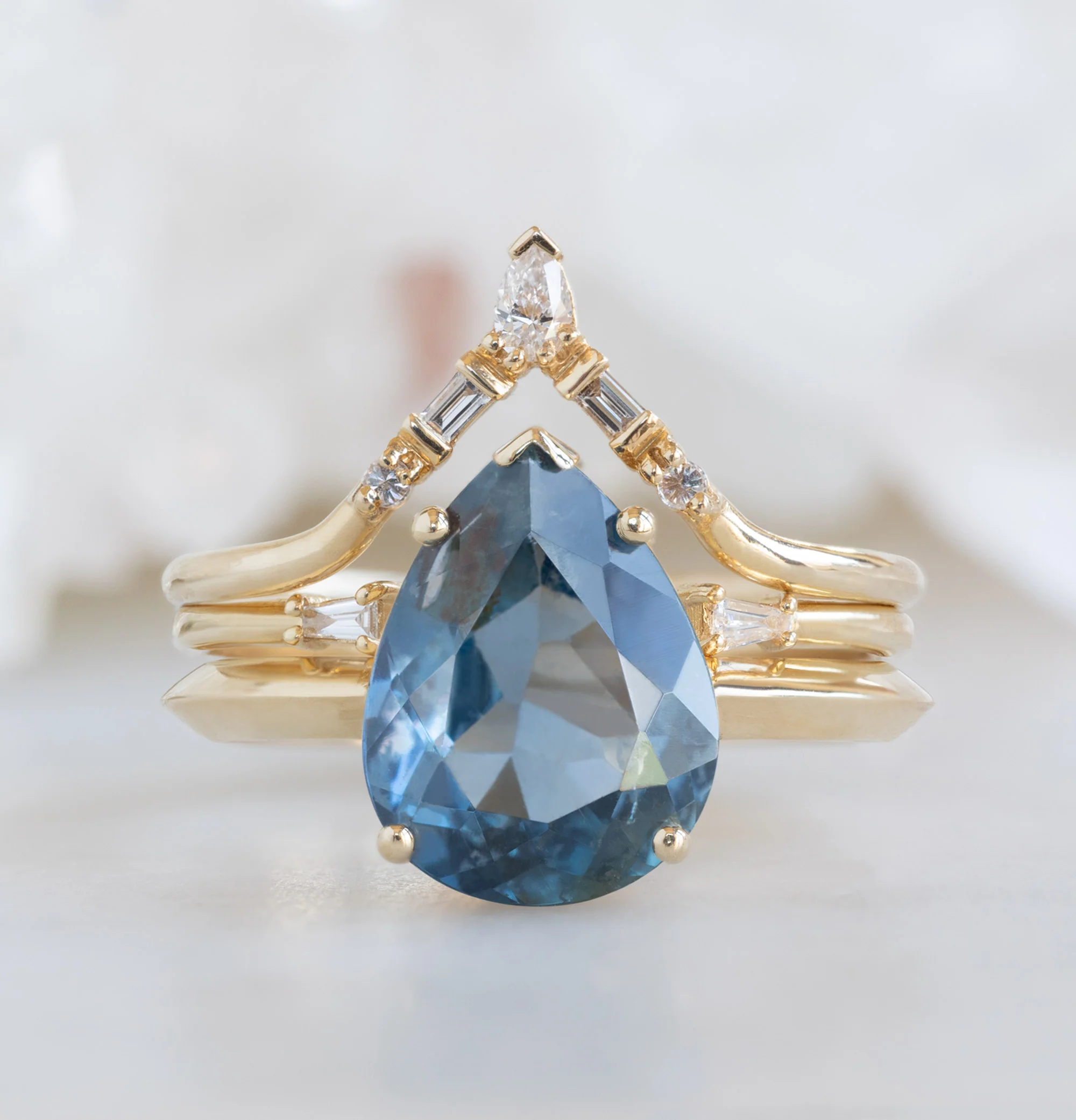 The Sage Ring | Build Your Own Pear Sapphire Engagement Ring - Image 5