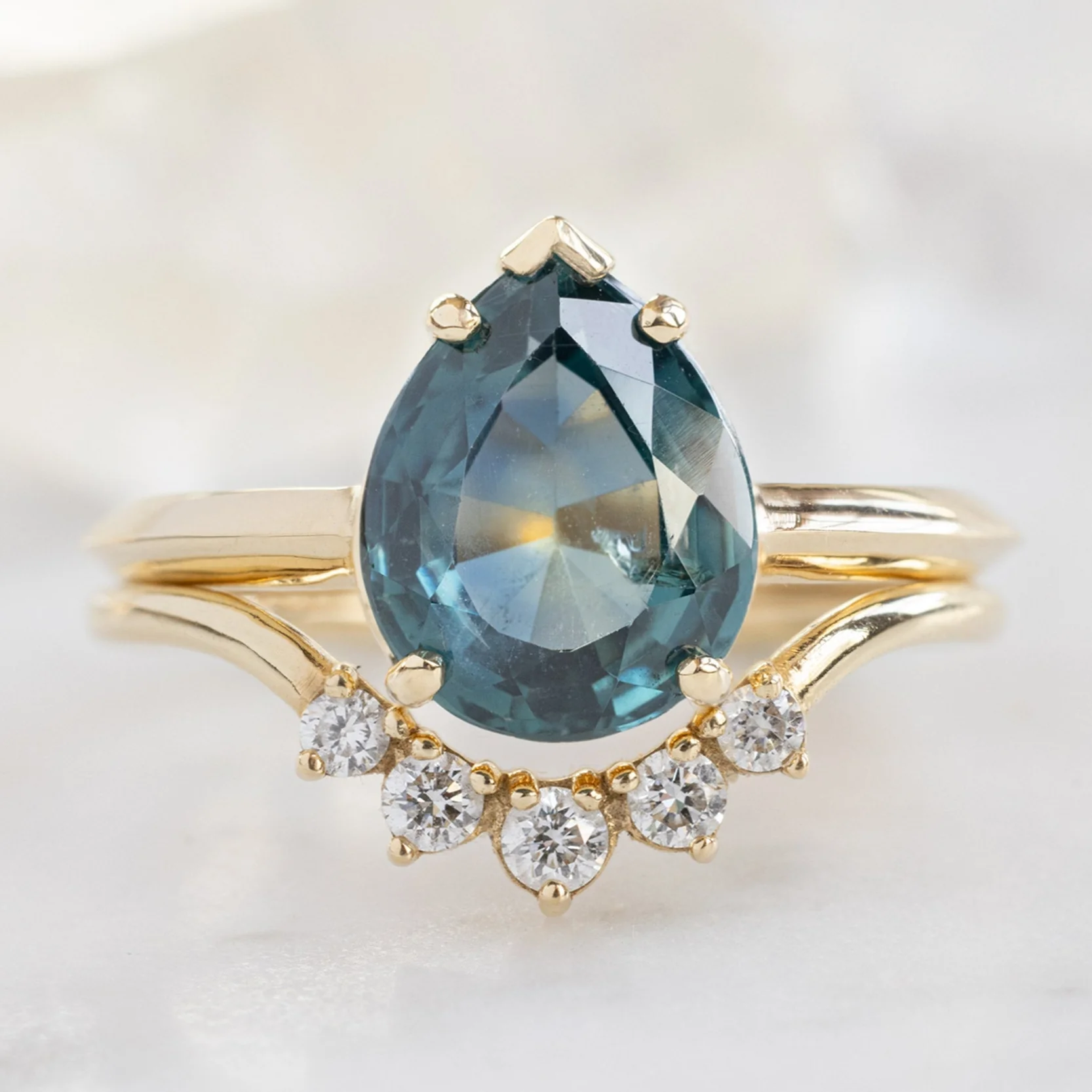 The Sage Ring | Build Your Own Pear Sapphire Engagement Ring - Image 6