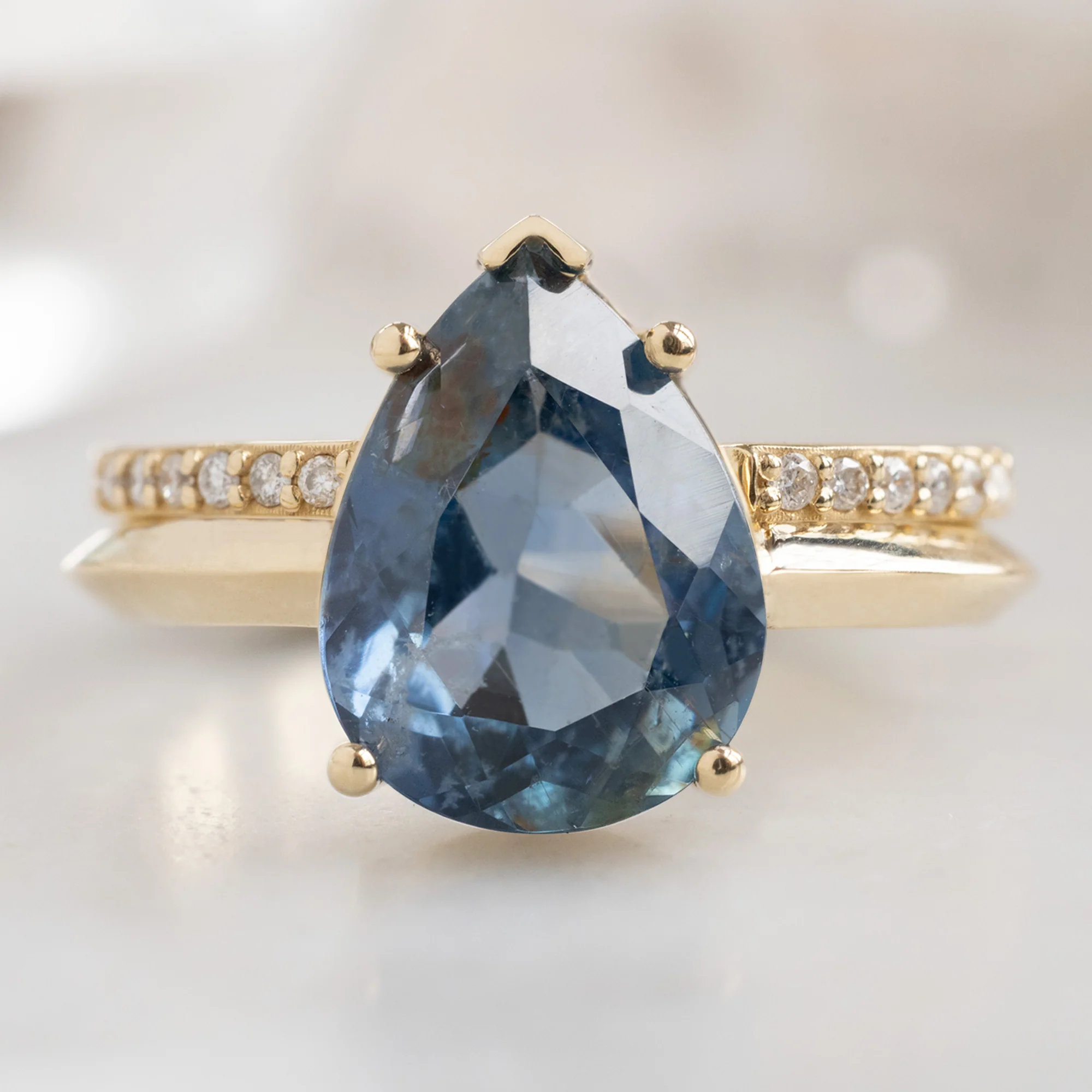 The Sage Ring | Build Your Own Pear Sapphire Engagement Ring - Image 8