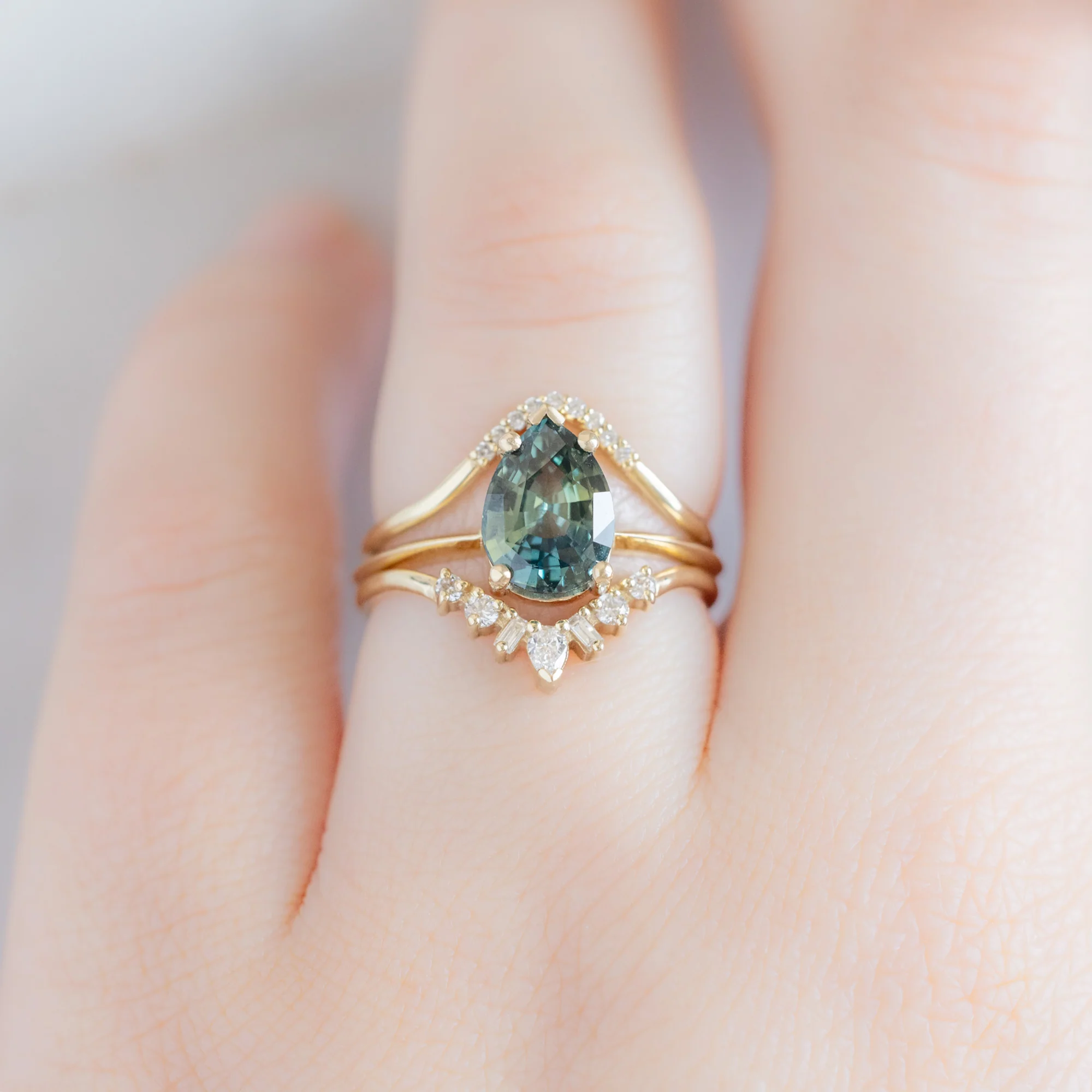 The Sage Ring | Build Your Own Pear Sapphire Engagement Ring - Image 9
