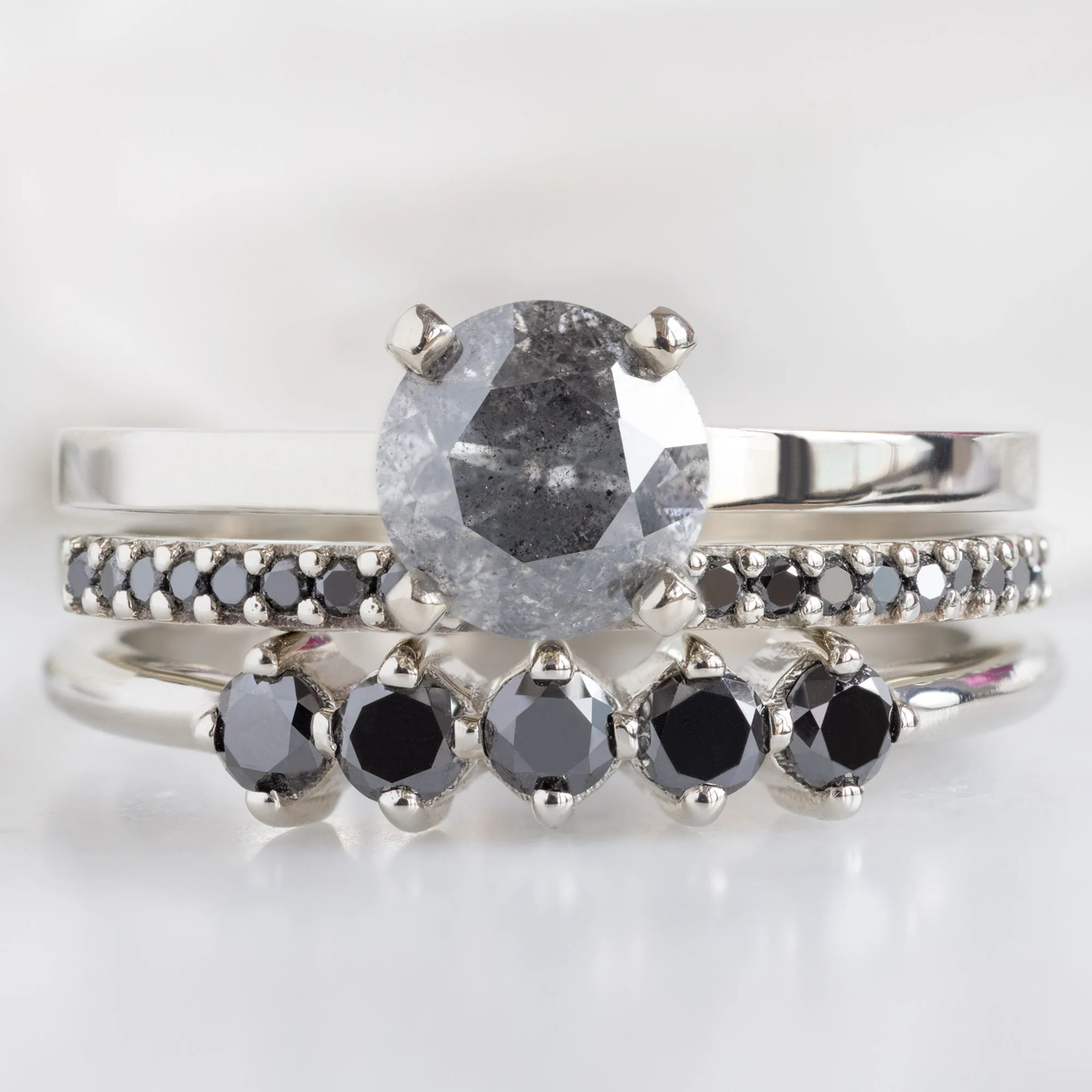 The Sequent Black Diamond Wedding Band | Yellow, Rose or White Gold - Image 11