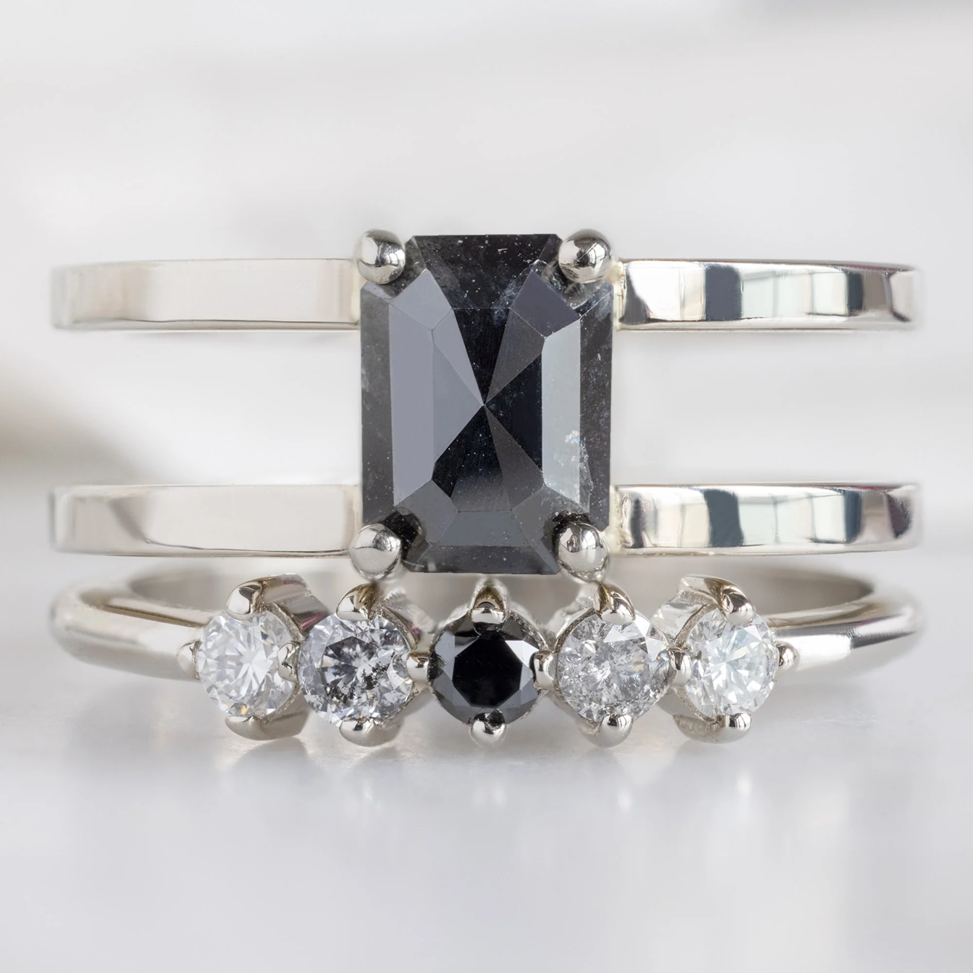 The Sequent Ombré Diamond Wedding Band | Yellow, Rose or White Gold - Image 4