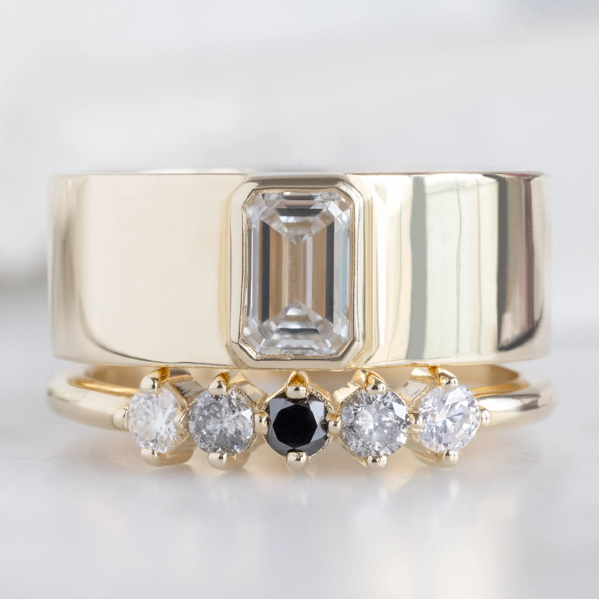 The Sequent Ombré Diamond Wedding Band | Yellow, Rose or White Gold - Image 7