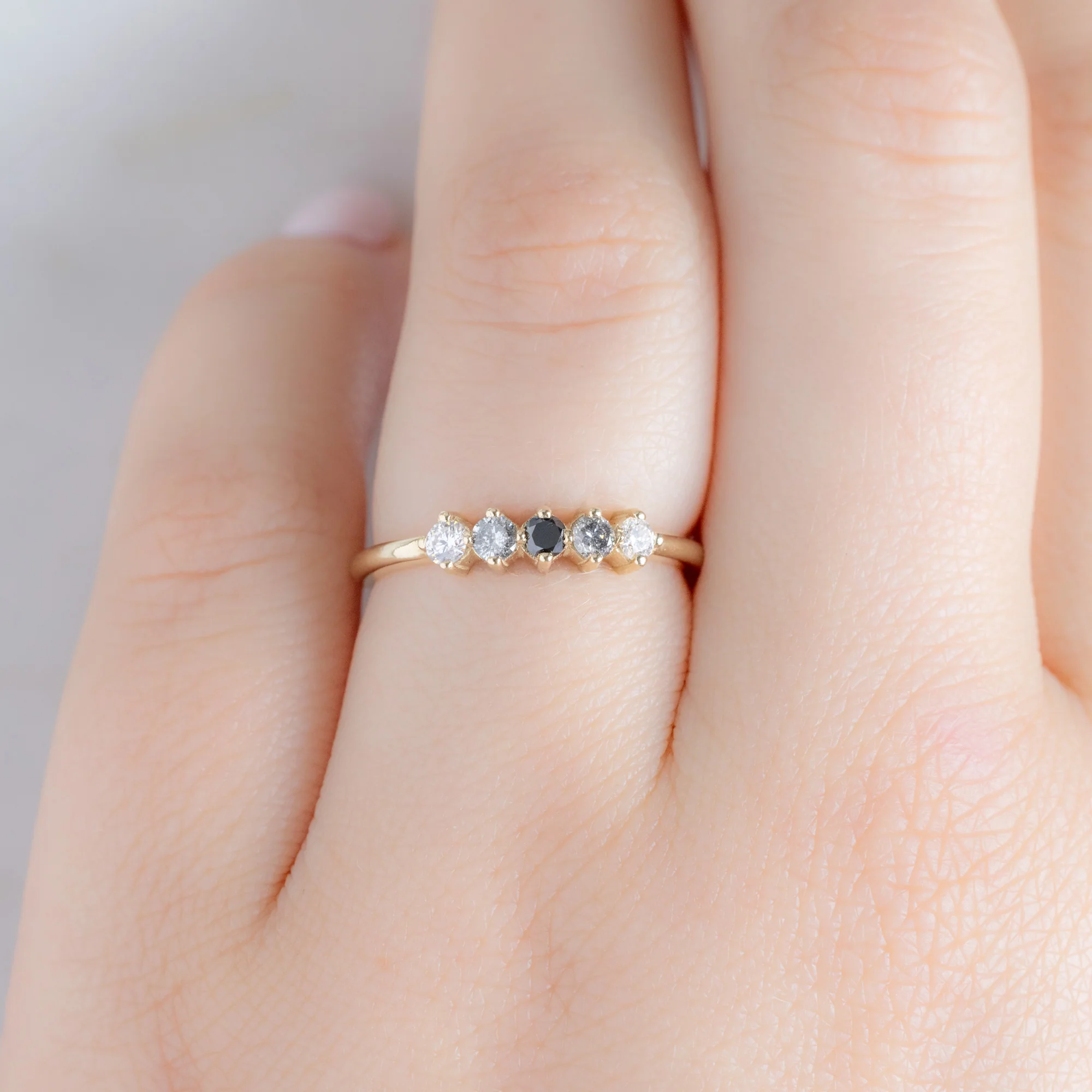 The Sequent Ombré Diamond Wedding Band | Yellow, Rose or White Gold - Image 9