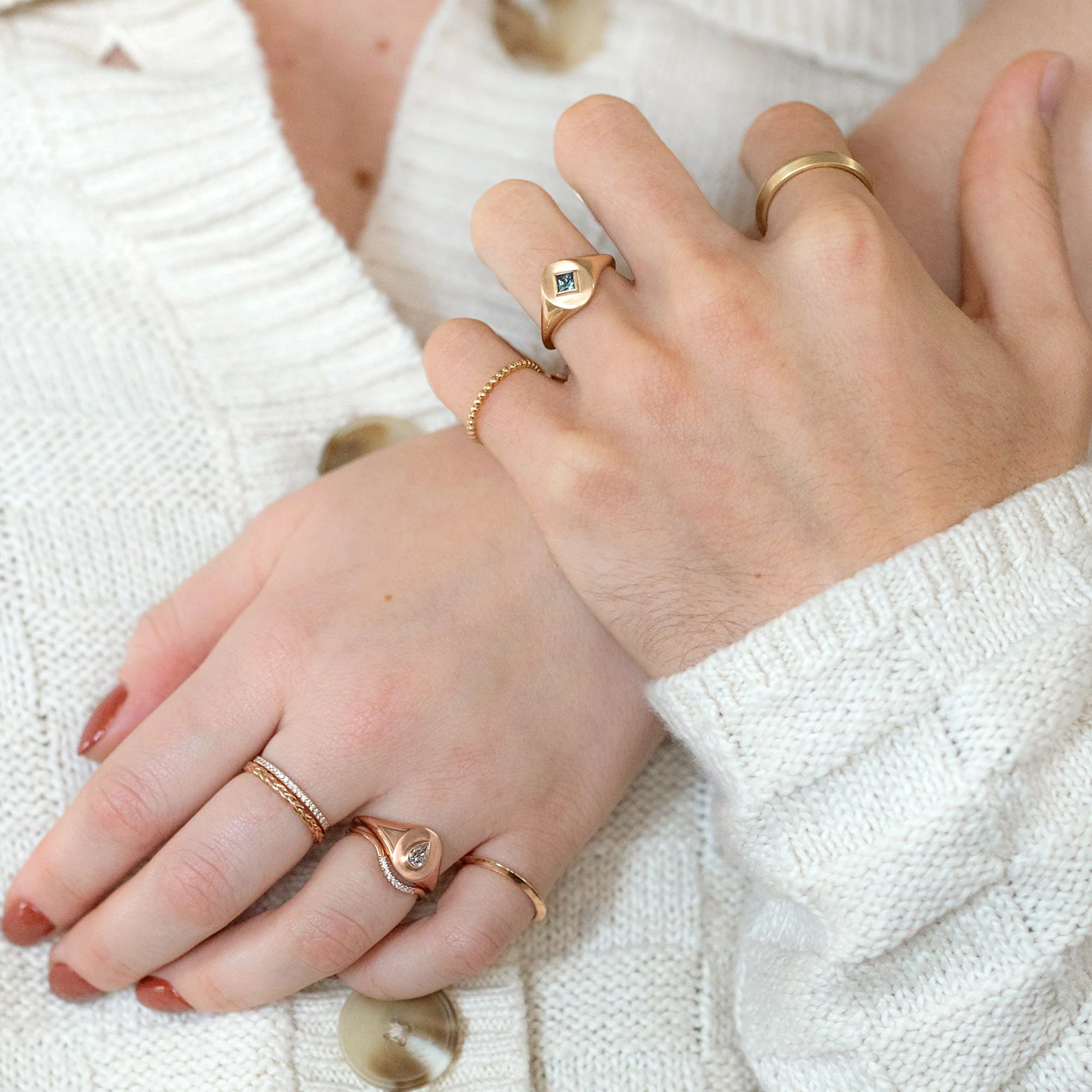 The Signet Ring | 0.25ct Kite Montana Sapphire in 10K Yellow Gold - Image 5