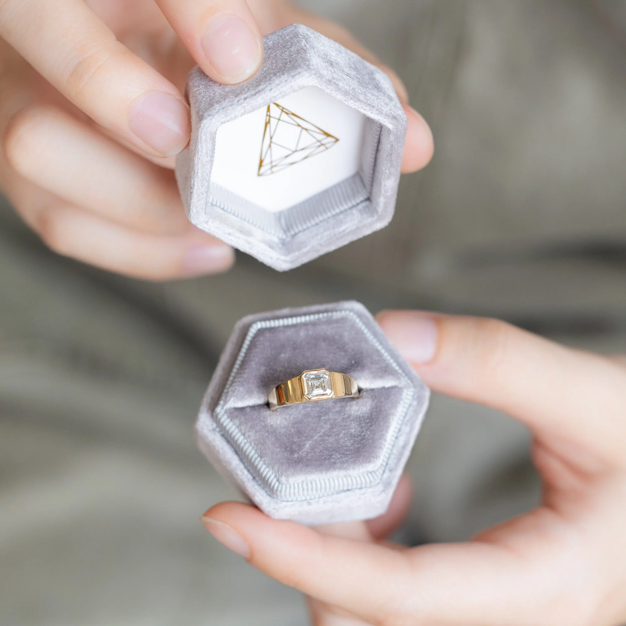 The Signet Ring | 1.25ct Lab Grown Asscher White Diamond in 14K Yellow Gold - Image 6