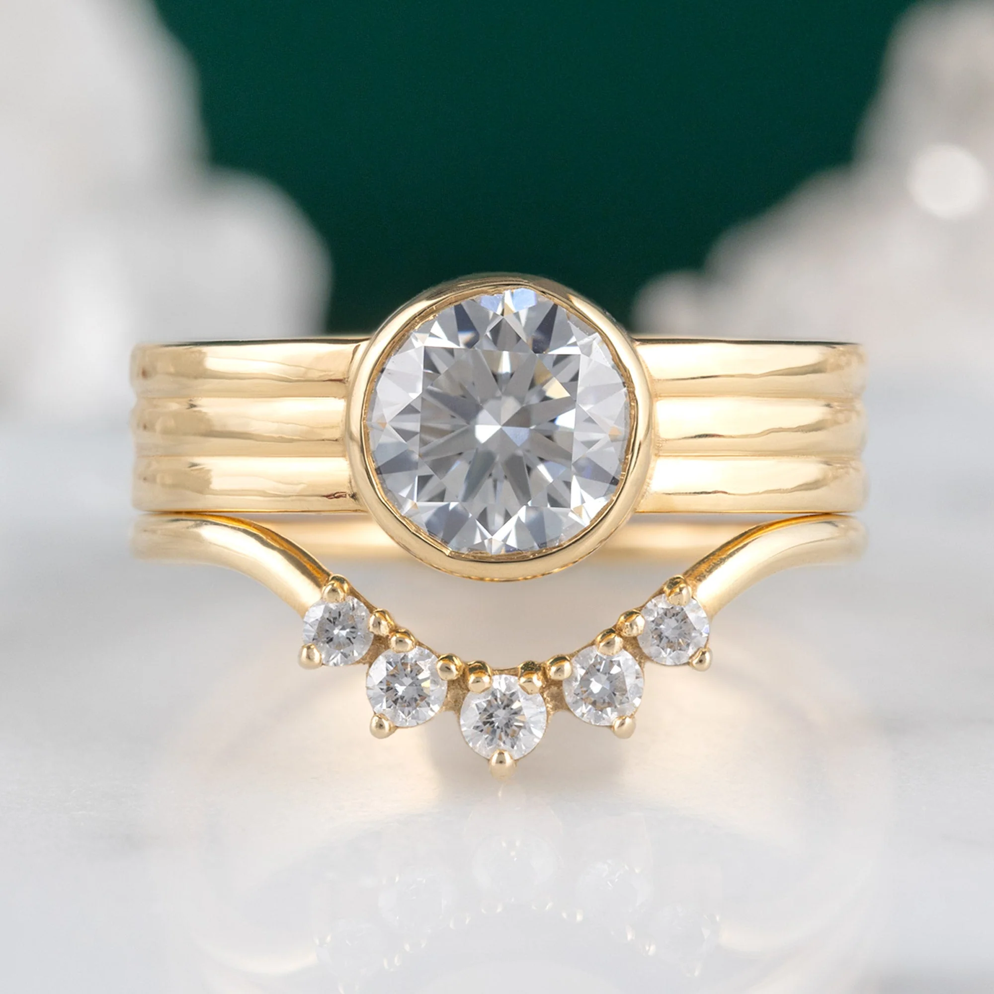 The Stratum Ring | 1.35ct Lab Grown Round White Diamond in 18K Yellow Gold - Image 8