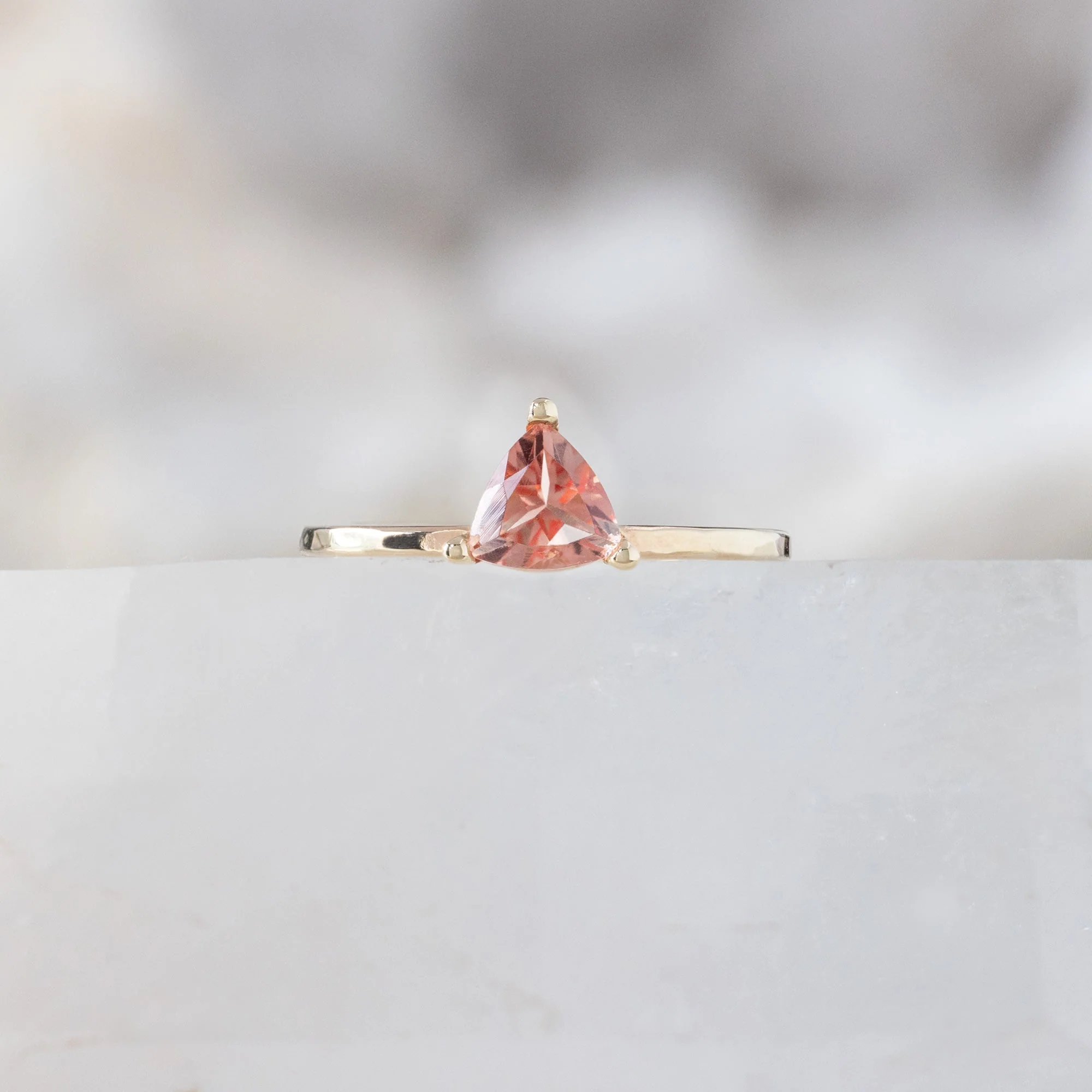 The Sunstone Trillion Stacking Ring | Yellow, Rose or White Gold - Image 7