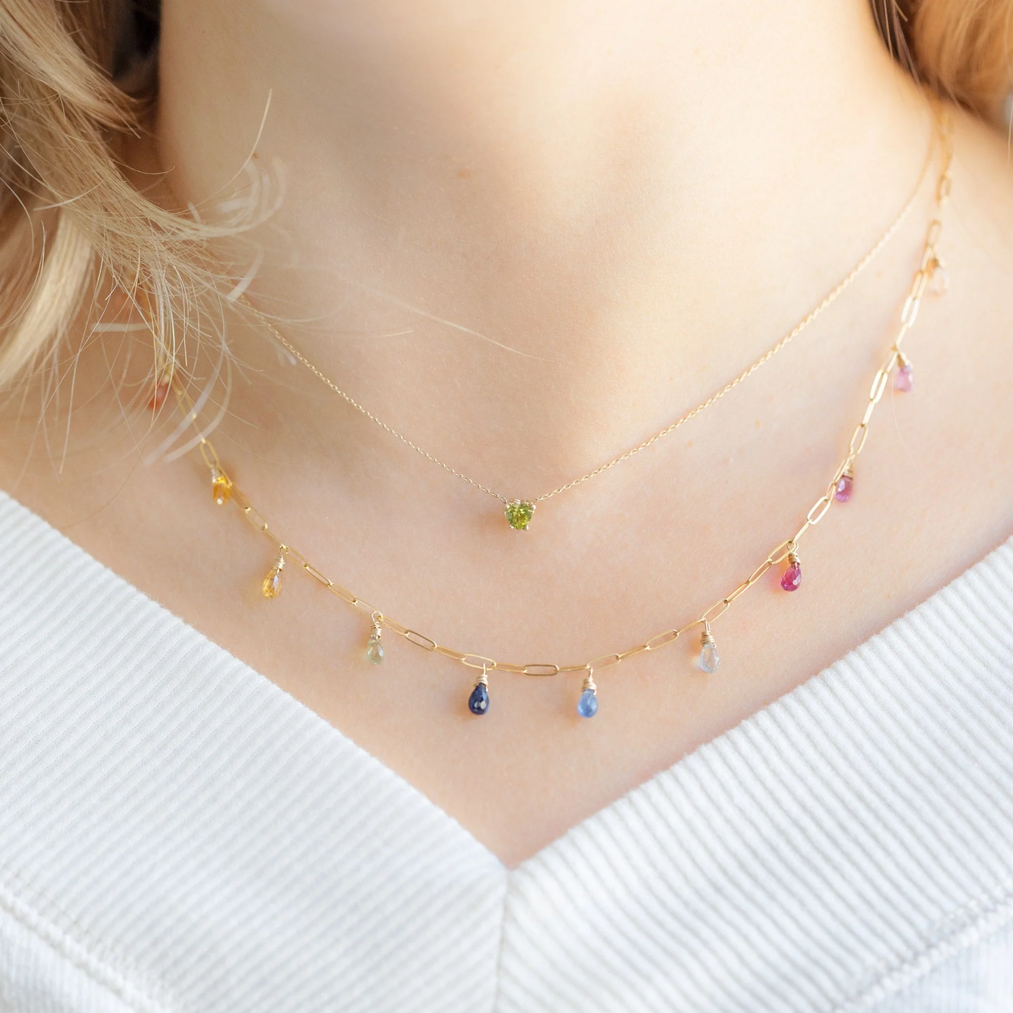 The Sweetheart Peridot Necklace | Yellow Gold - Image 3