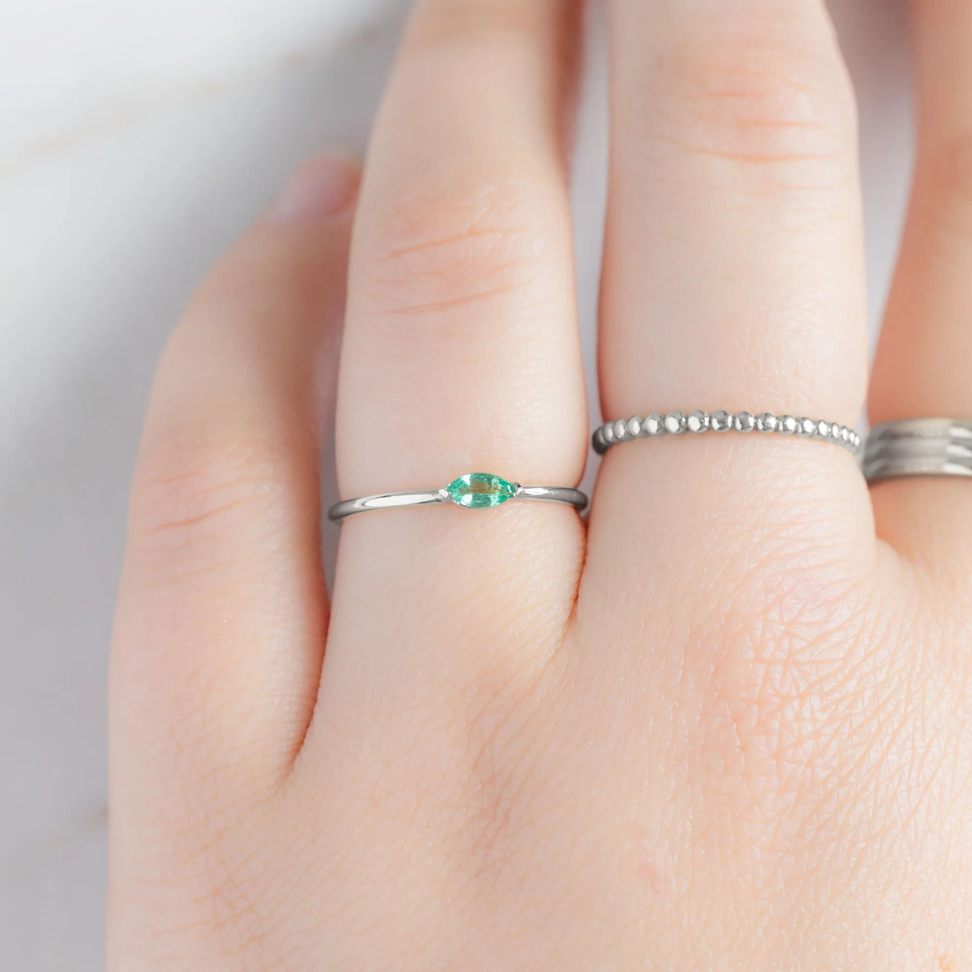 The Teensy Emerald Ring | Yellow, Rose or White Gold - Image 10
