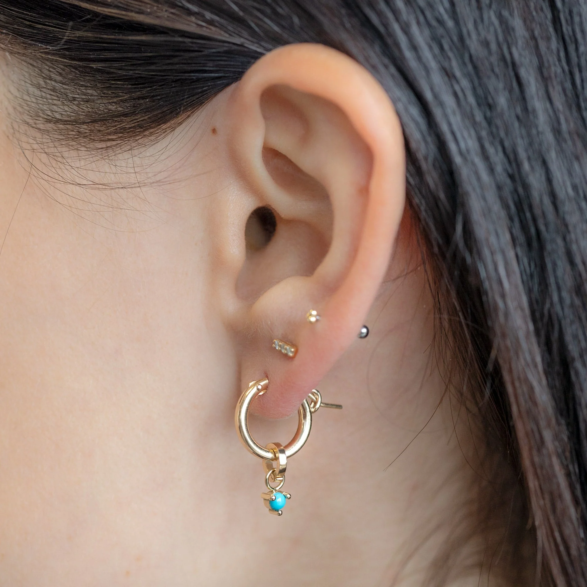 The Turquoise Birthstone Charm | Yellow Gold - Image 4