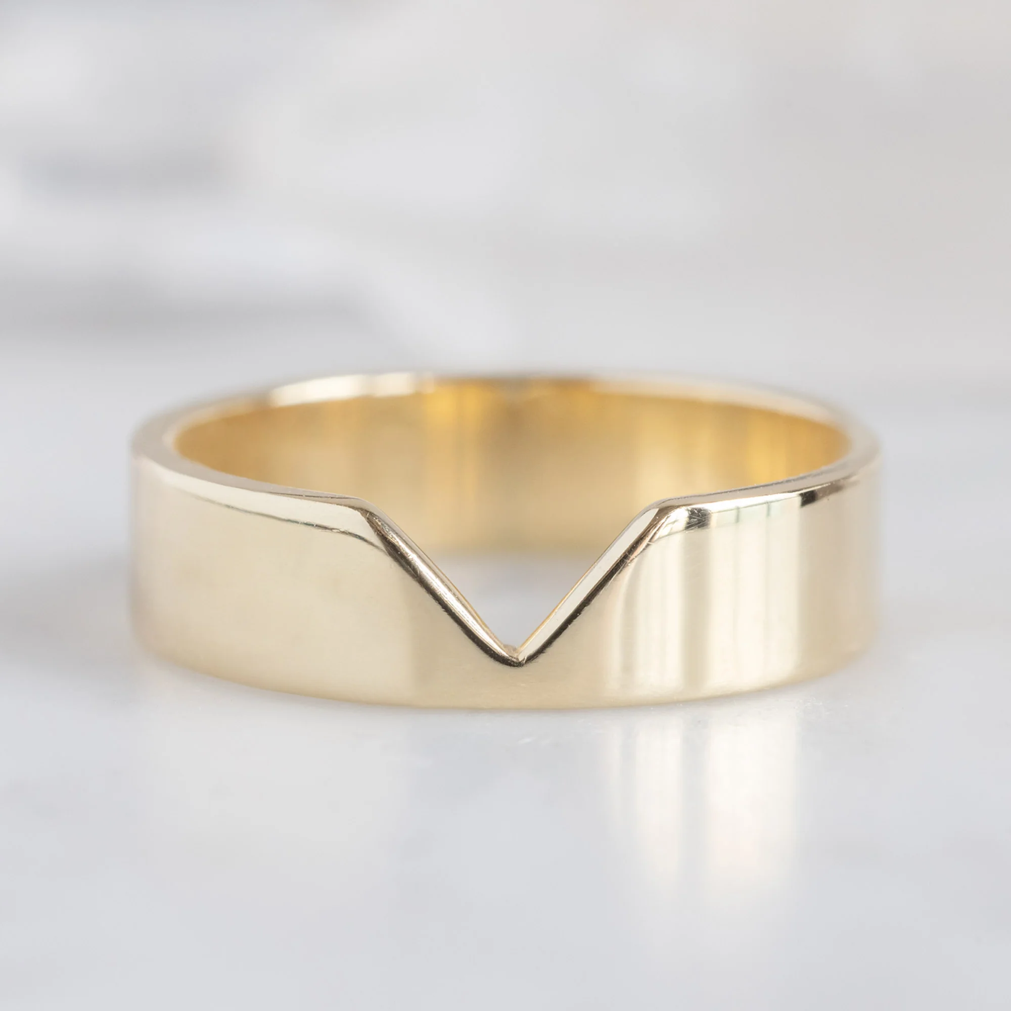 The Gold Peak Wedding Band | Yellow, Rose or White Gold - Image 6