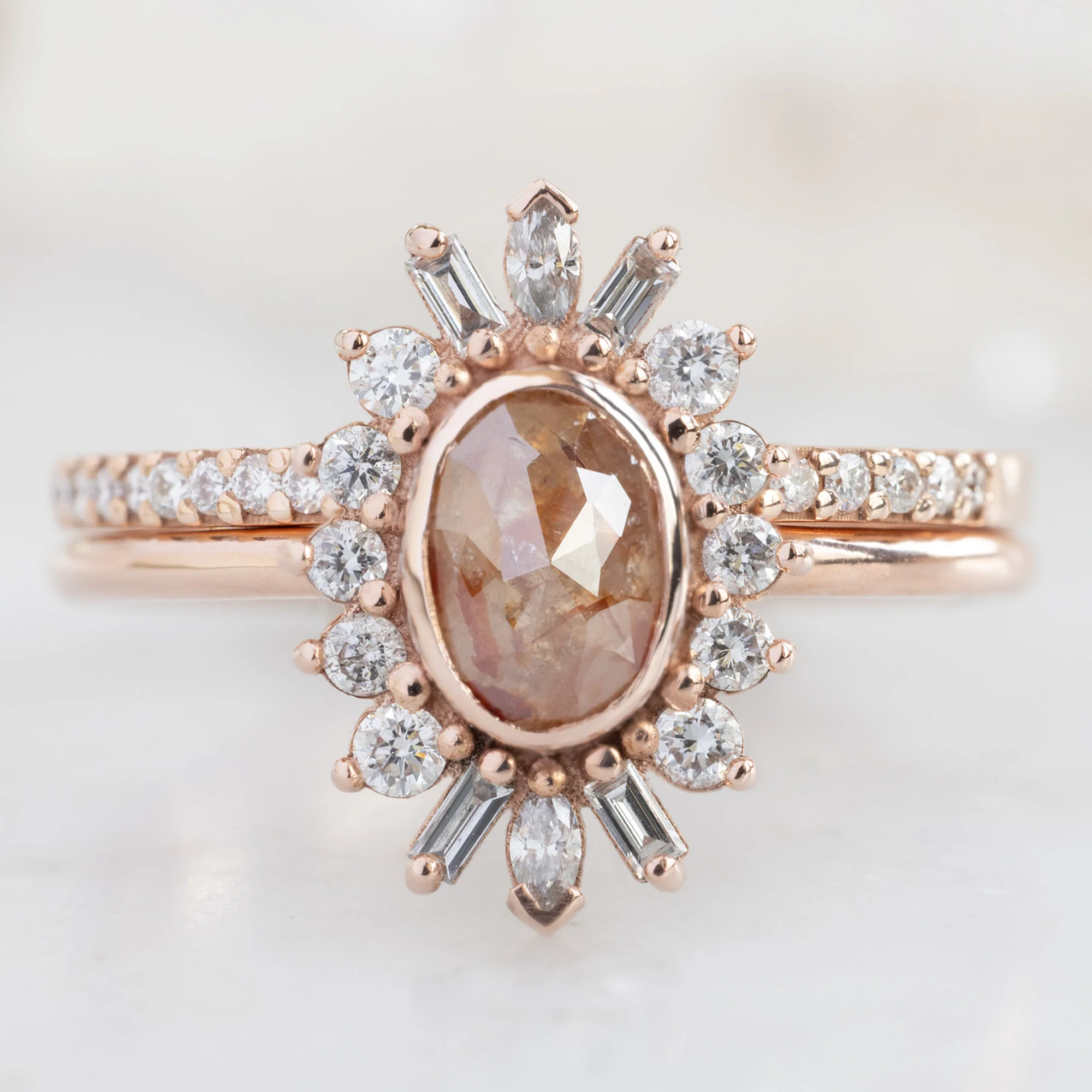 The White Diamond Pavé Wedding Band | Yellow, Rose or White Gold - Image 4