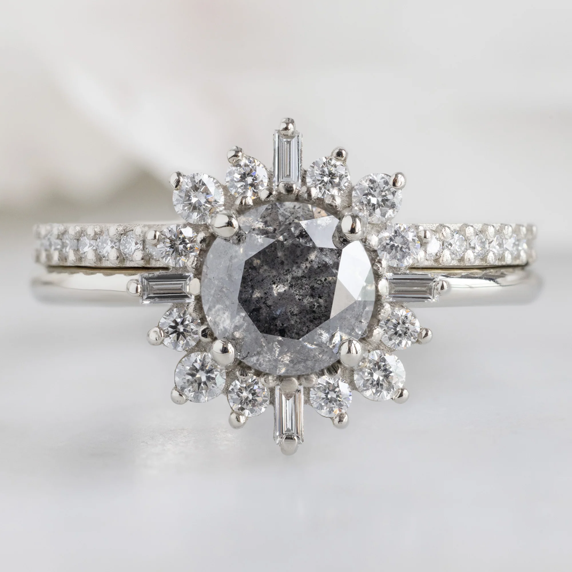 The White Diamond Pavé Wedding Band | Yellow, Rose or White Gold - Image 6