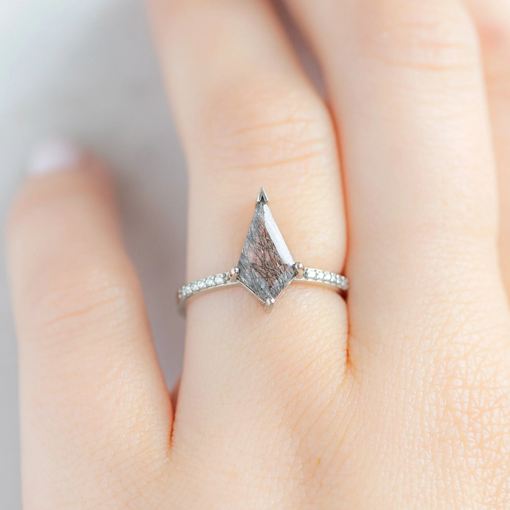 Design Your Own Custom | Tourmaline in Quartz Engagement Ring - Image 10