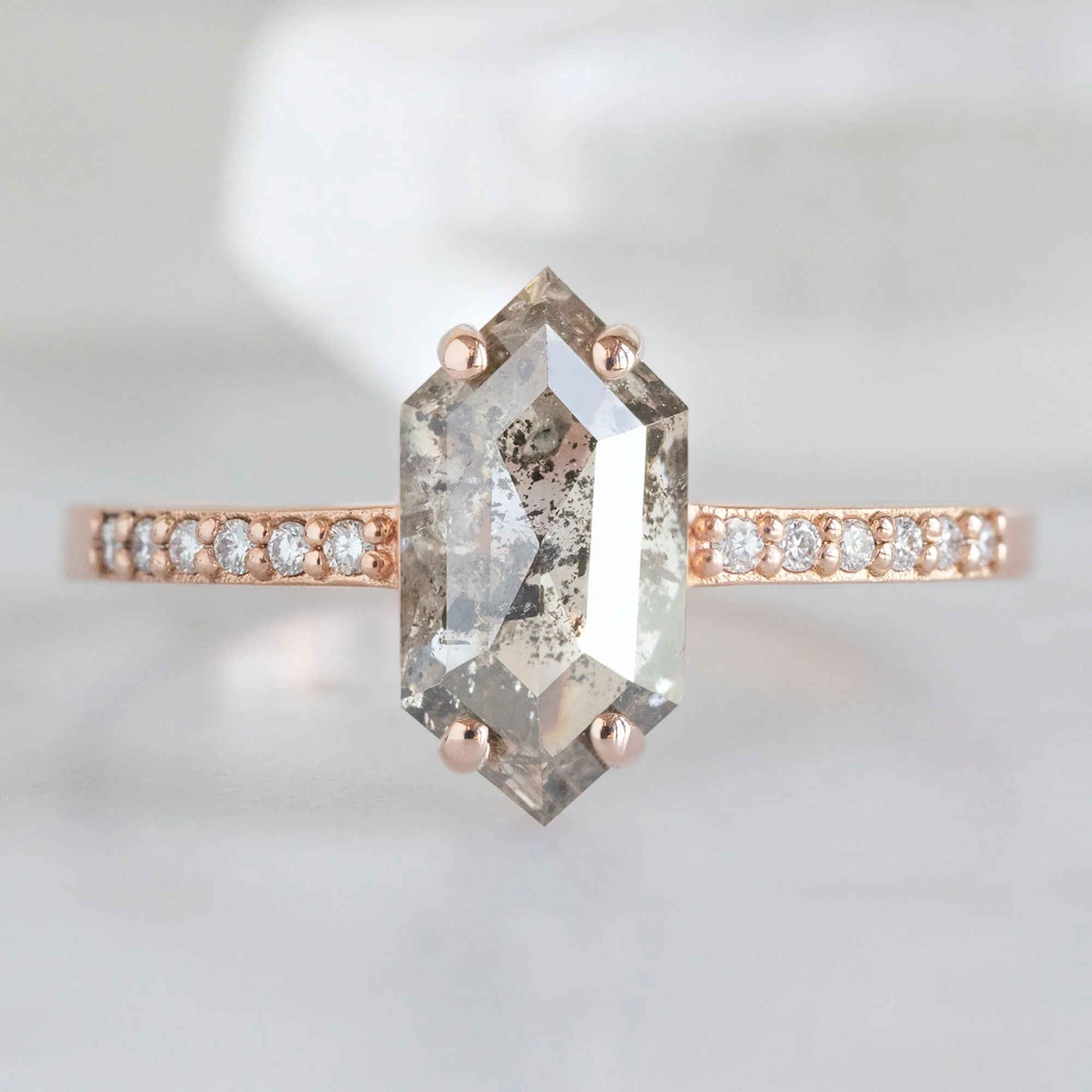 Design Your Own Custom | Hexagon Diamond Engagement Ring - Image 7