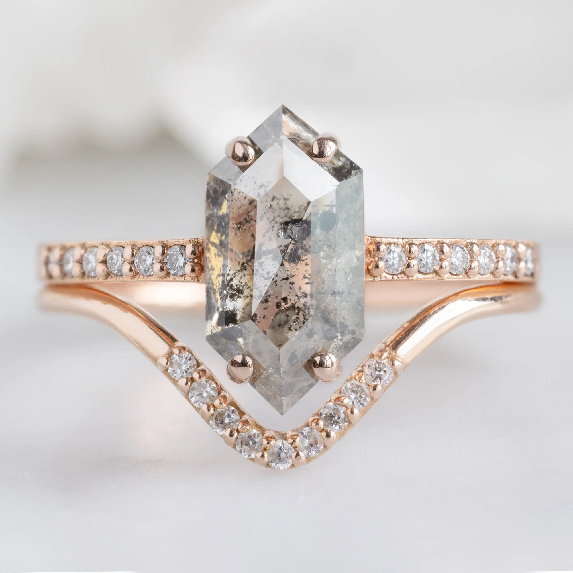 Design Your Own Custom | Hexagon Diamond Engagement Ring - Image 11