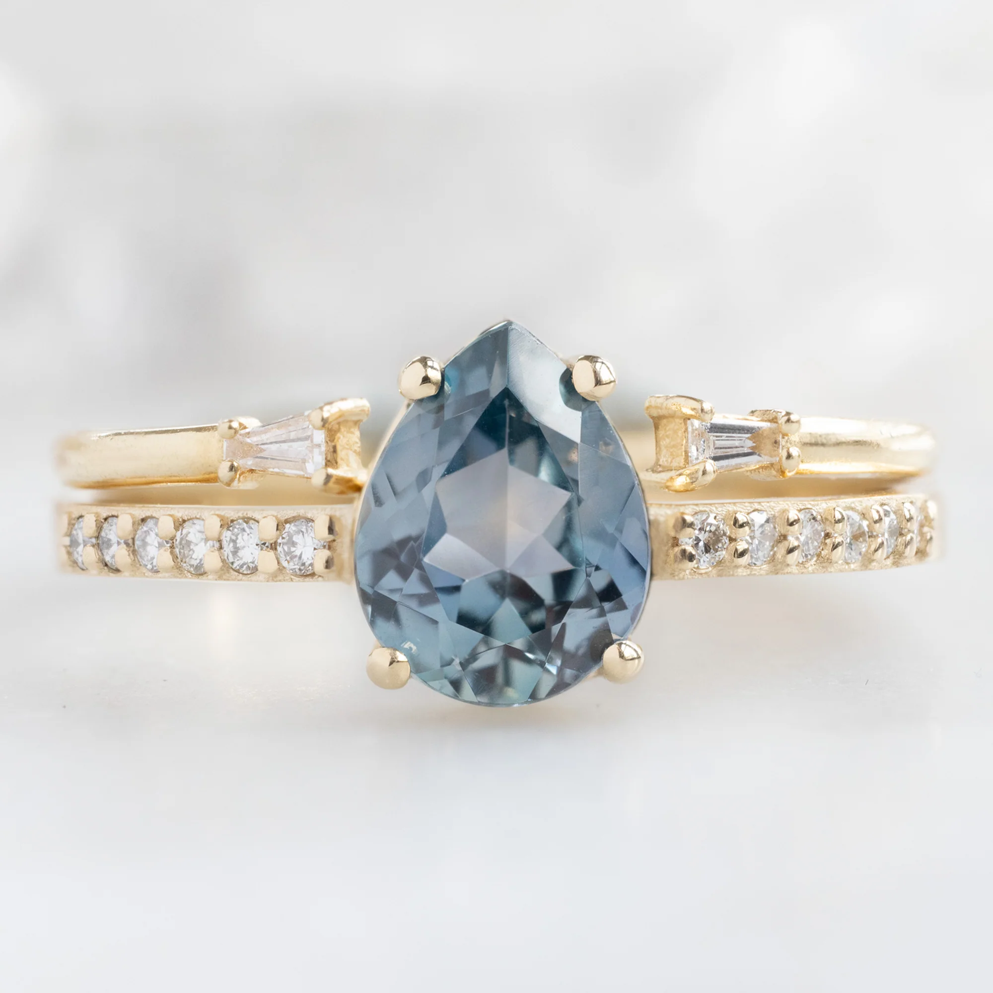 The Willow Ring | Build Your Own Pear Sapphire Engagement Ring - Image 5