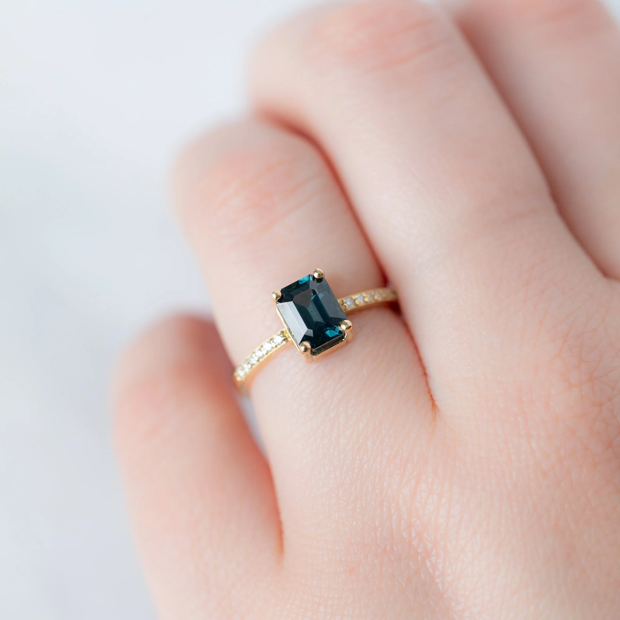 The Willow Ring | Build Your Own Emerald-Cut Sapphire Engagement Ring - Image 4