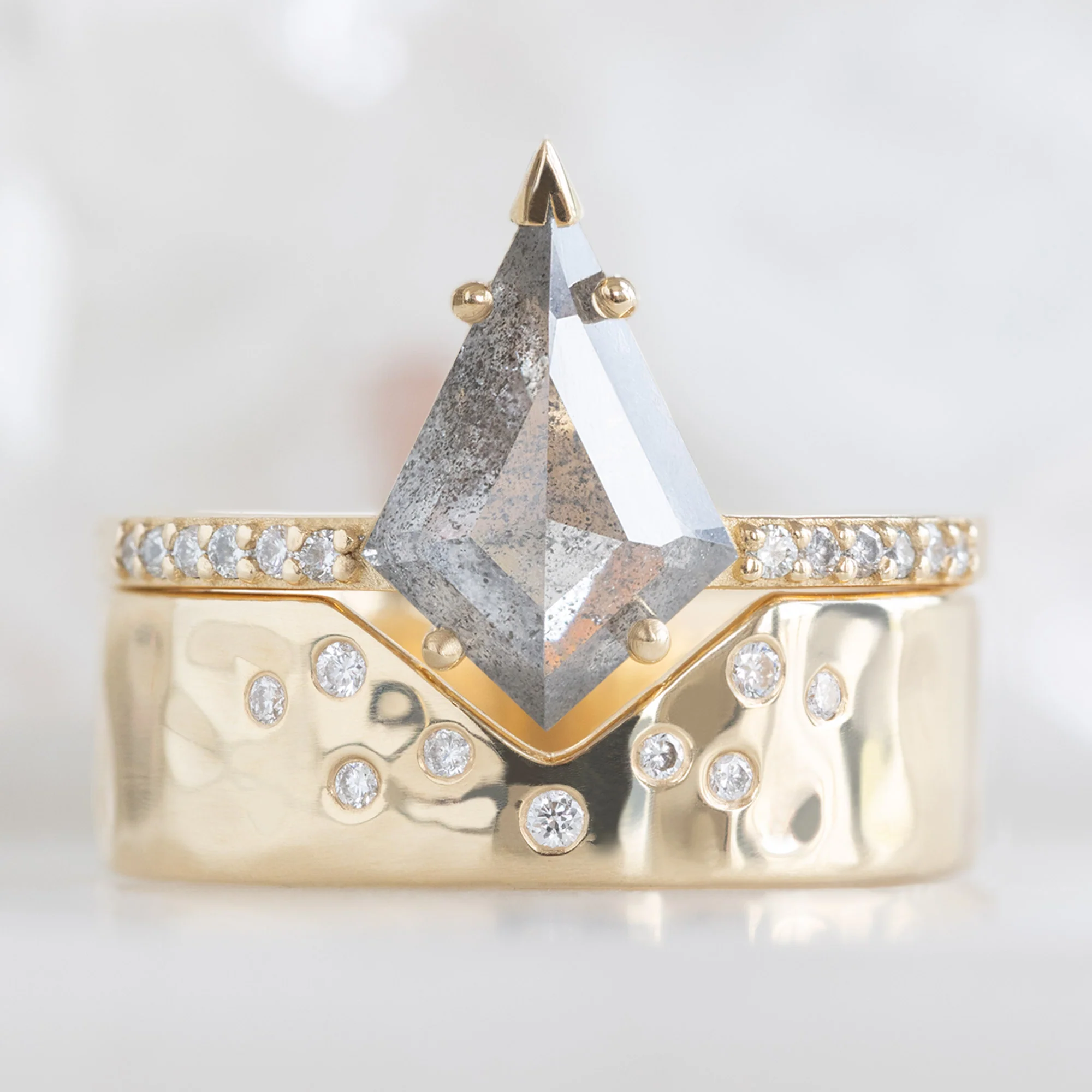 The Willow Ring | Build Your Own Kite Salt and Pepper Diamond Engagement Ring - Image 7