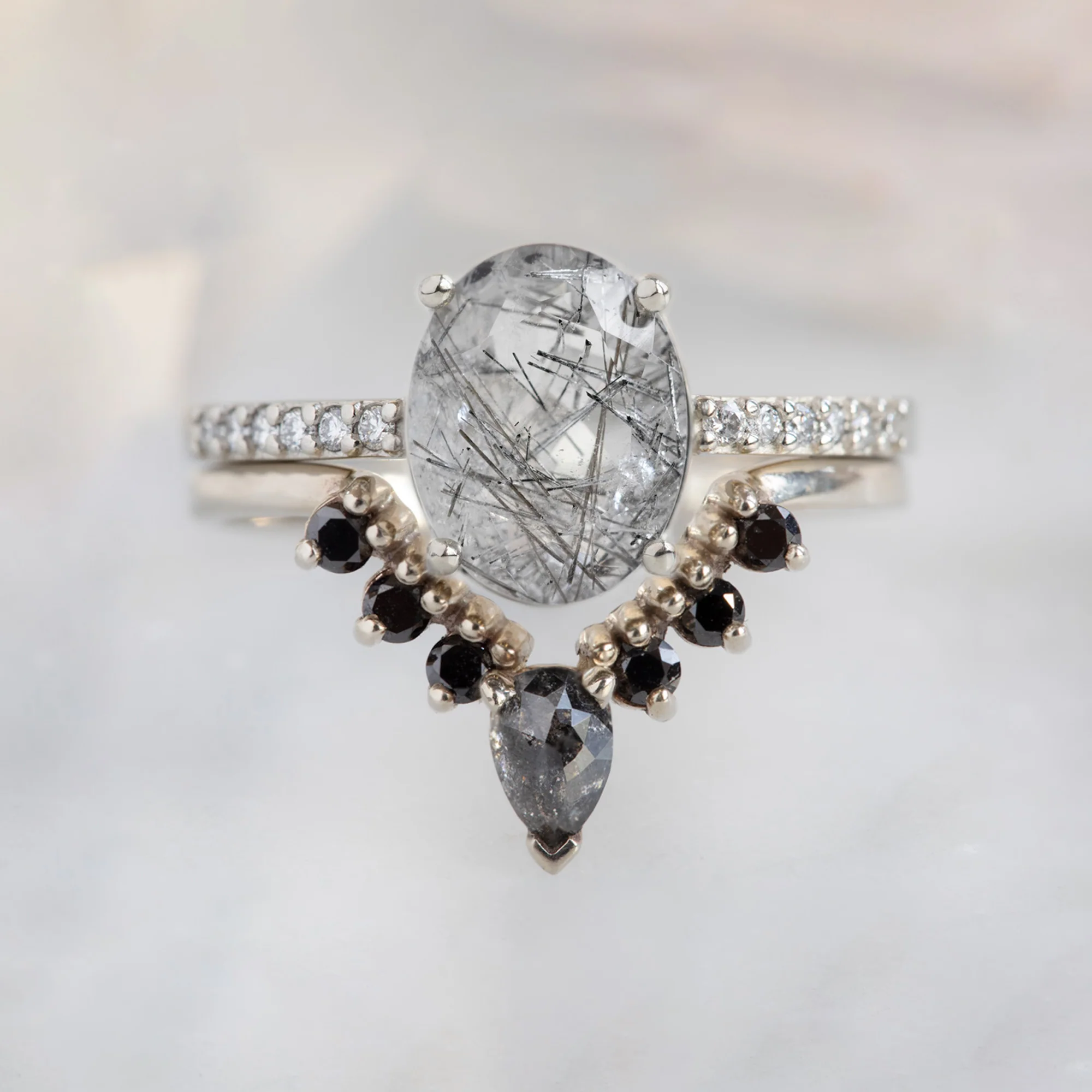 The Willow Ring | Build Your Own Oval Tourmaline in Quartz Engagement Ring - Image 4