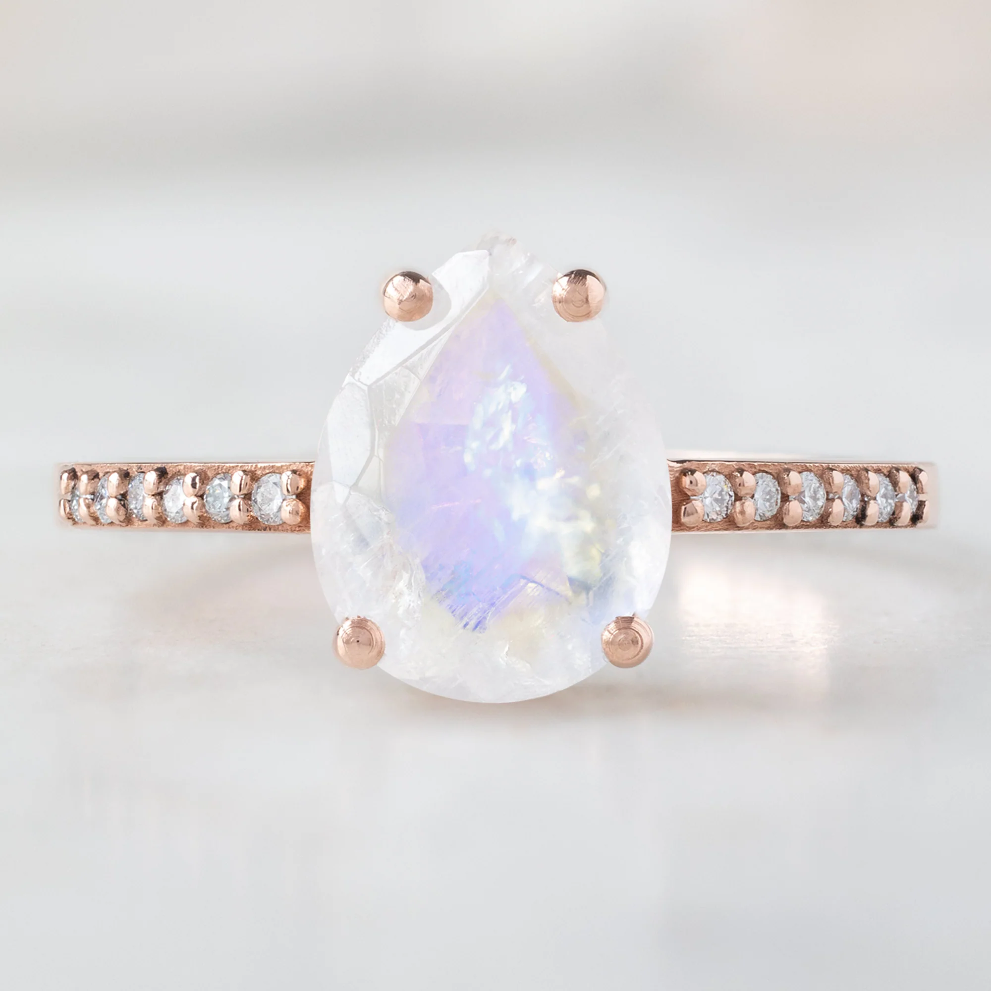 The Willow Ring | Build Your Own Pear Moonstone Engagement Ring