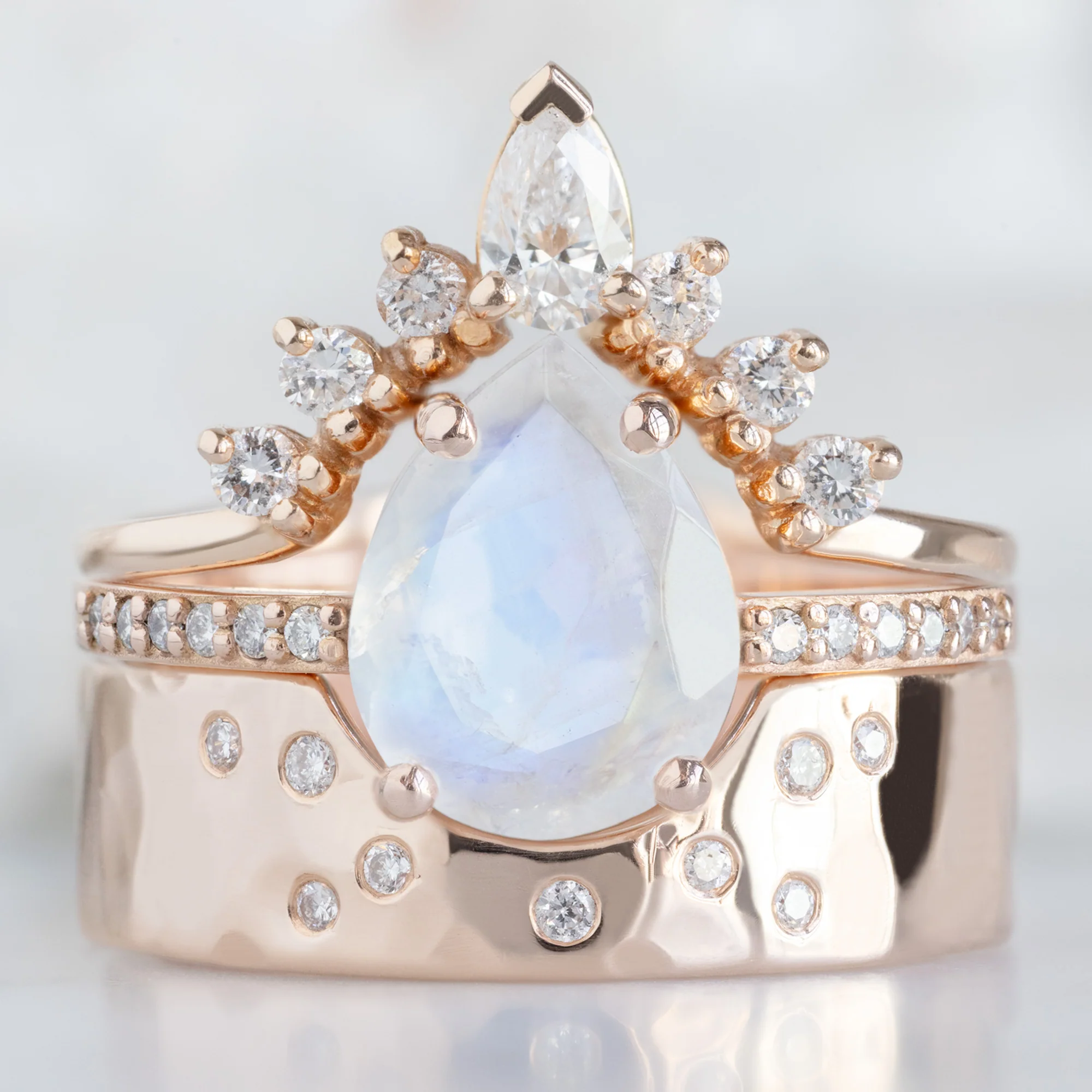 The Willow Ring | Build Your Own Pear Moonstone Engagement Ring - Image 2