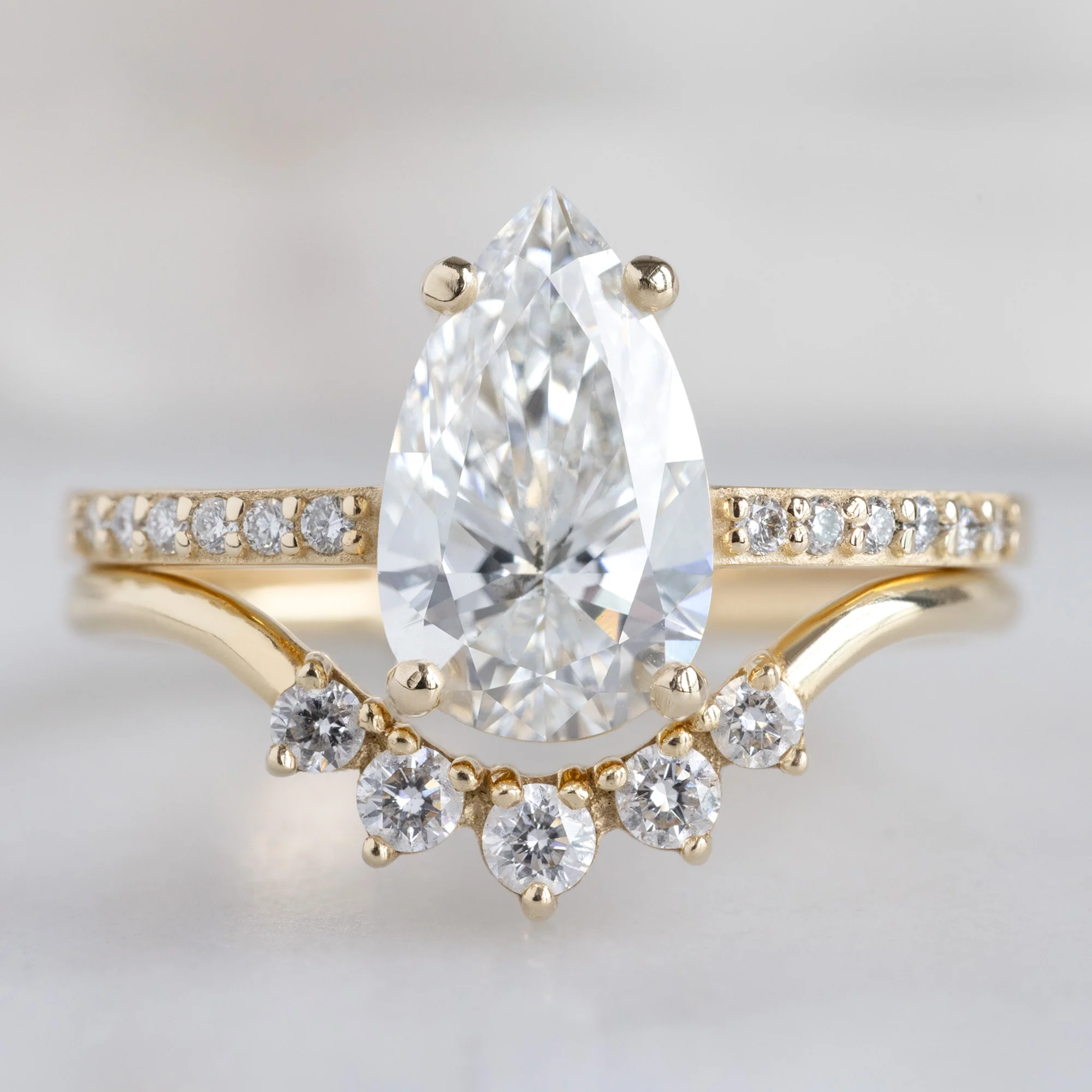 The Willow Ring | Build Your Own Pear White Diamond Engagement Ring - Image 3