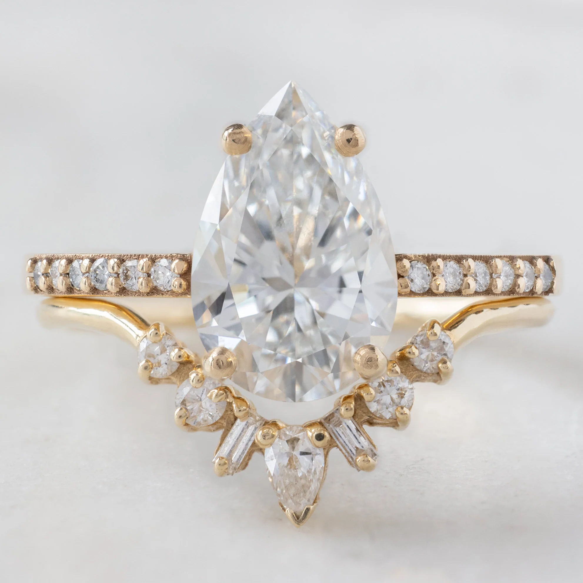 The Willow Ring | Build Your Own Pear White Diamond Engagement Ring - Image 4