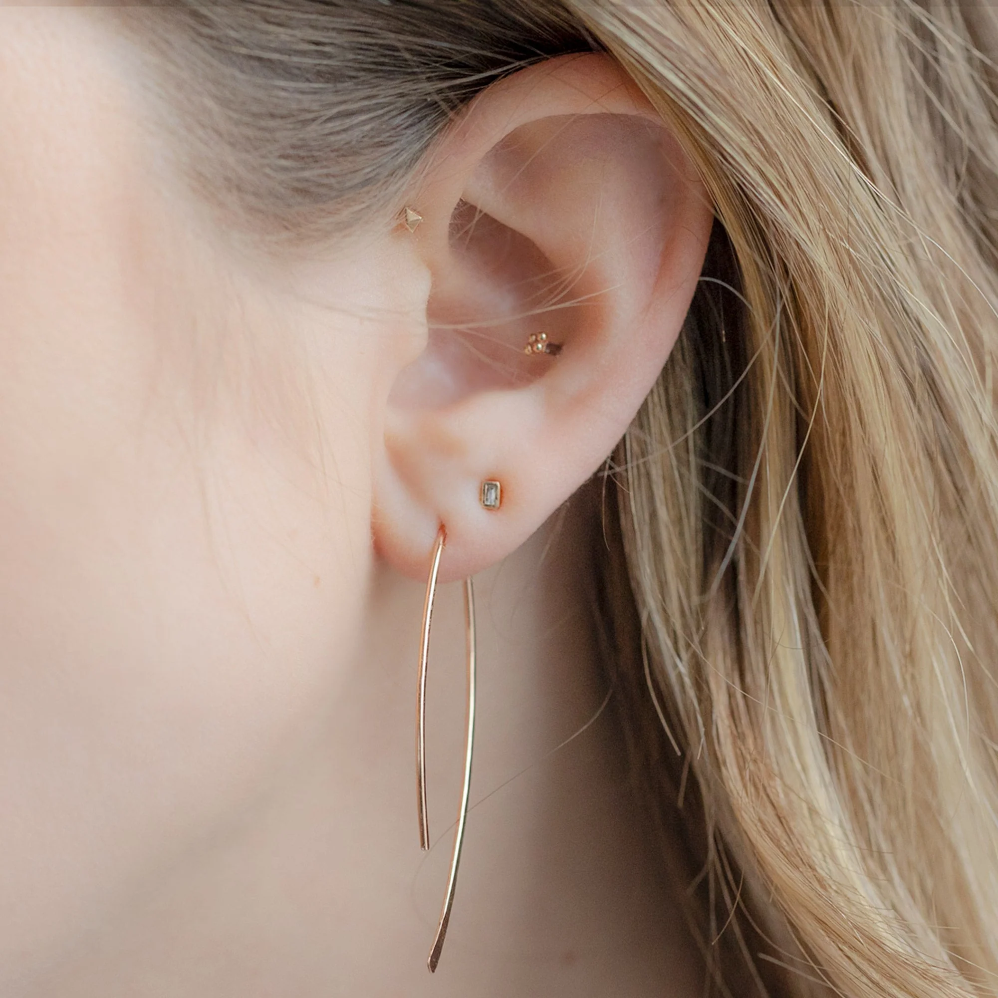 The Wishbone Earrings | Yellow, Rose or Sterling Silver - Image 2