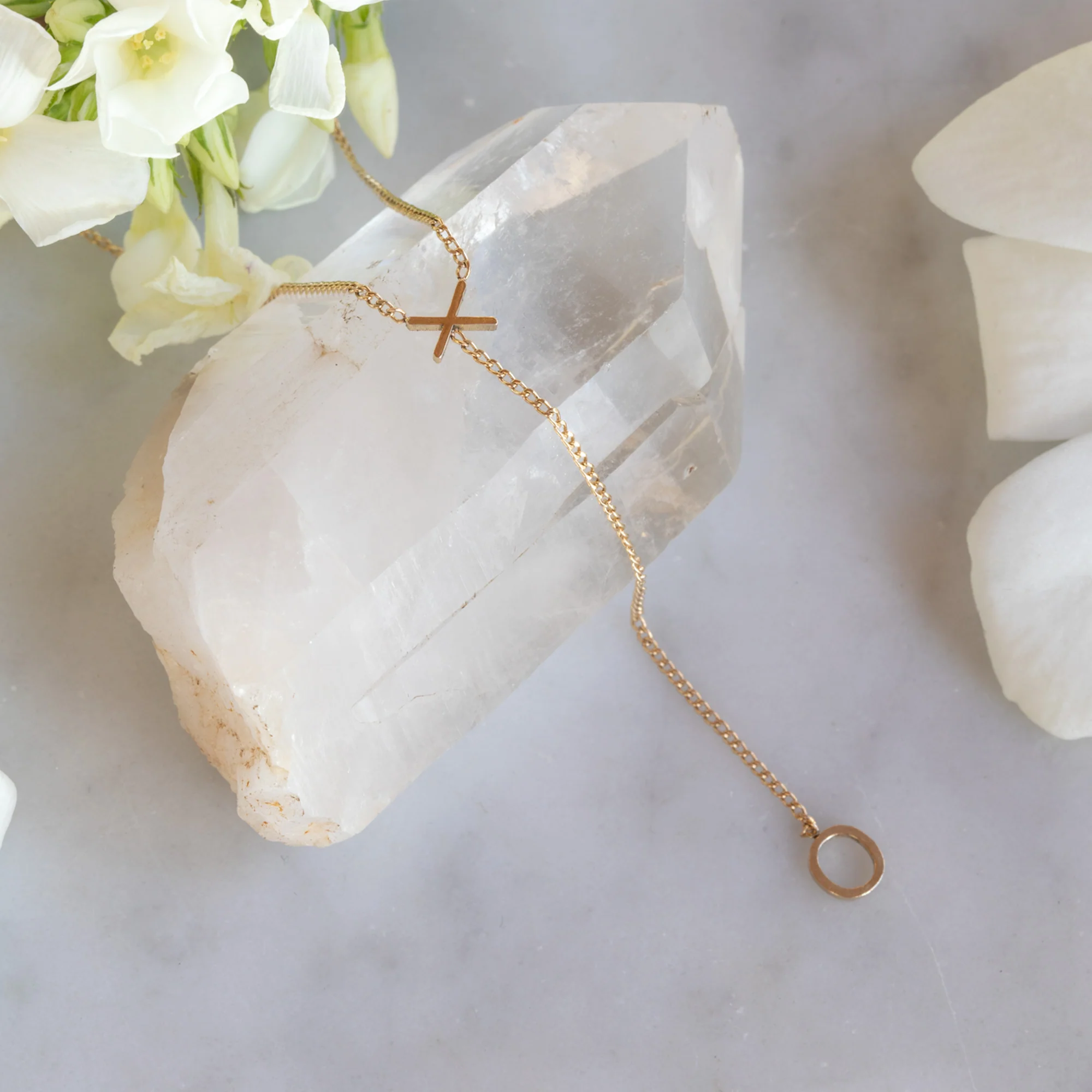 The XO' Lariat Necklace | Yellow, Rose or Sterling Silver - Image 3