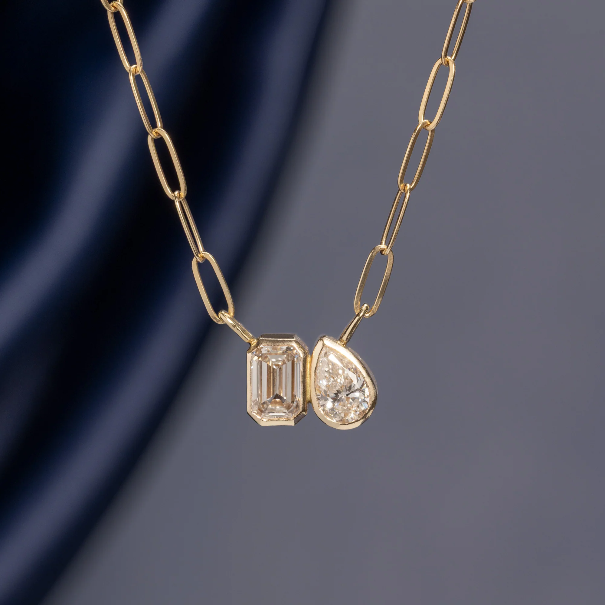 The You and Me Diamond Necklace | Yellow Gold