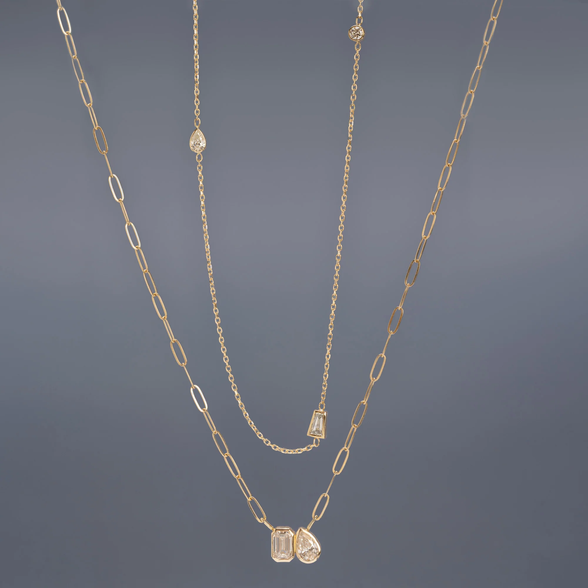 The You and Me Diamond Necklace | Yellow Gold - Image 4
