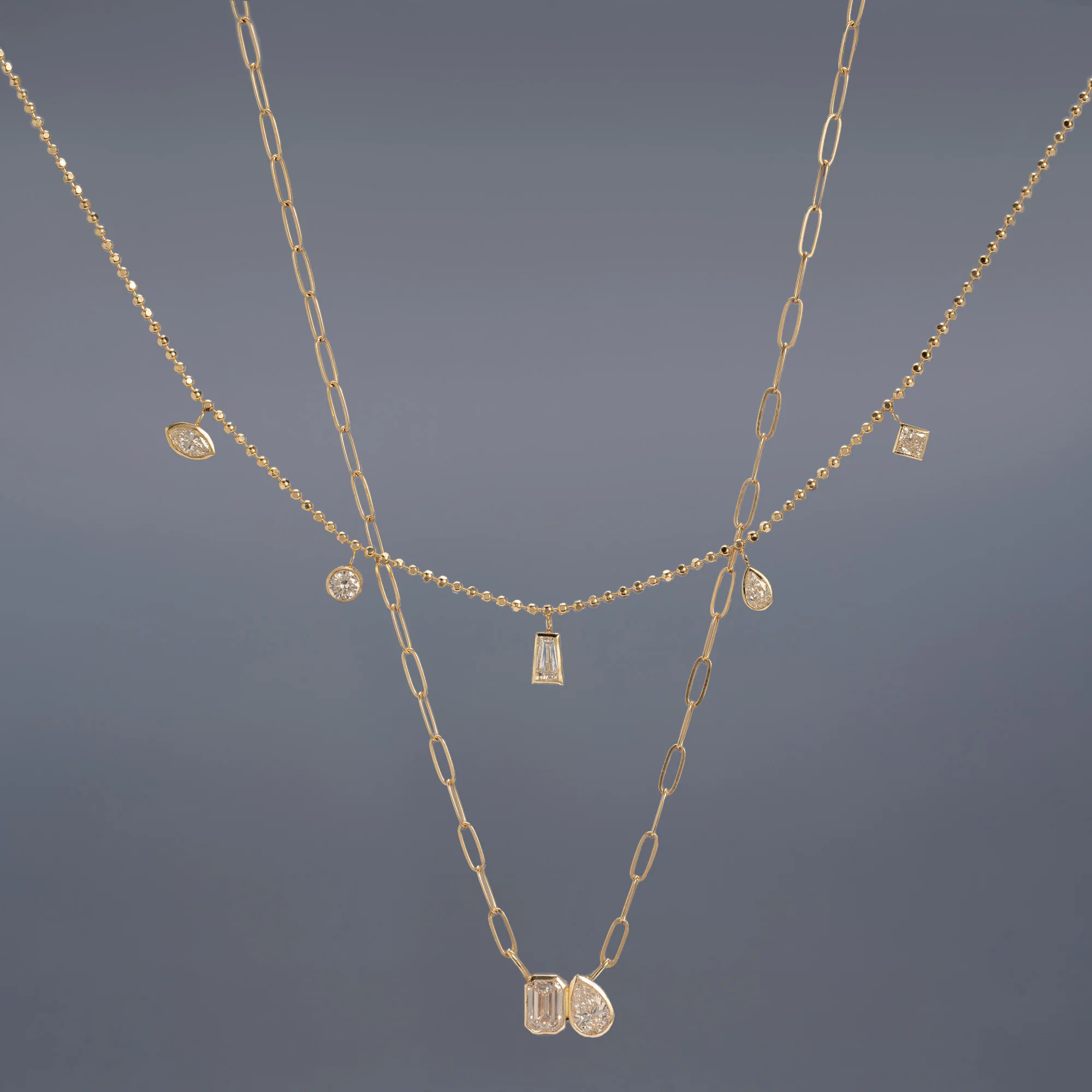 The You and Me Diamond Necklace | Yellow Gold - Image 5