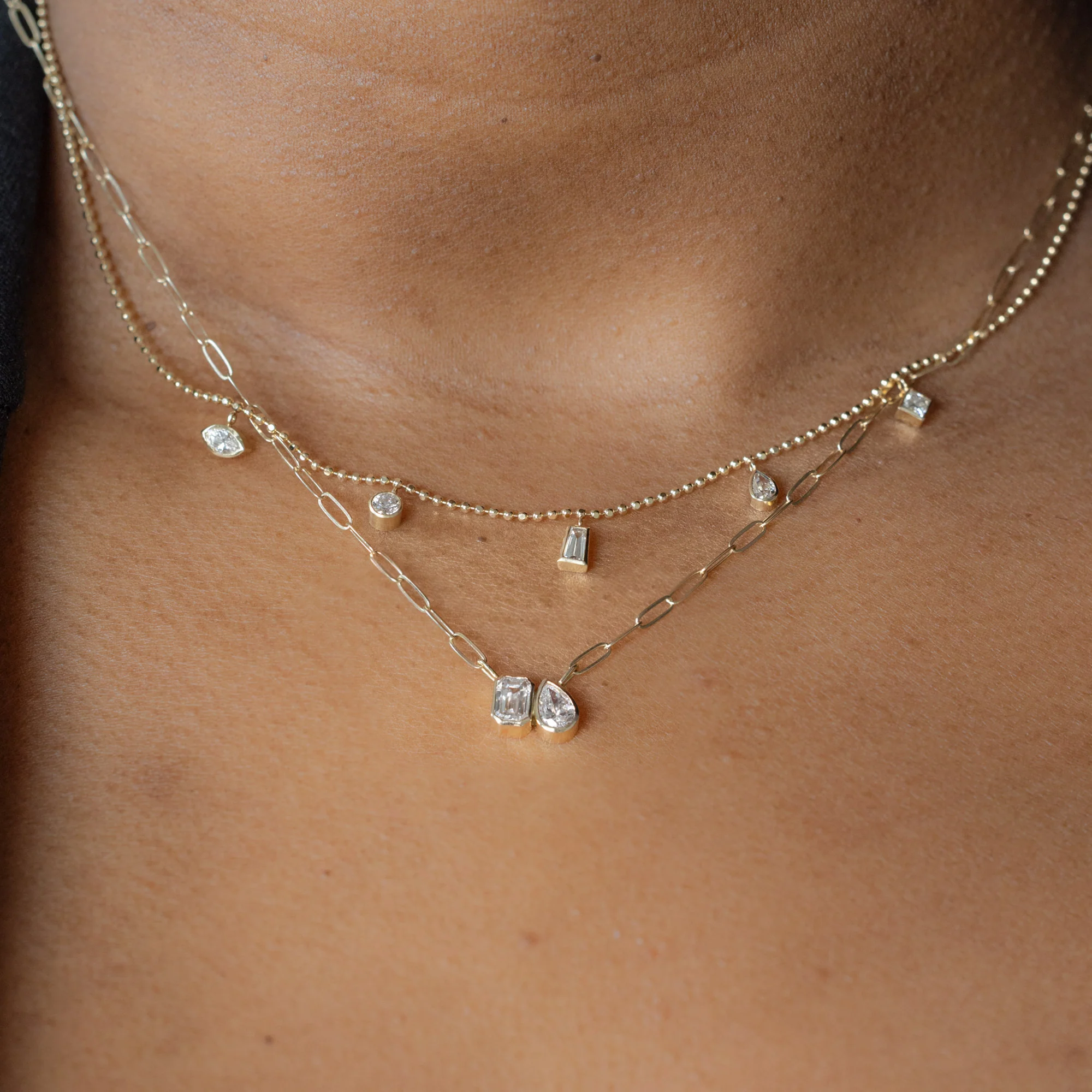 The You and Me Diamond Necklace | Yellow Gold - Image 6