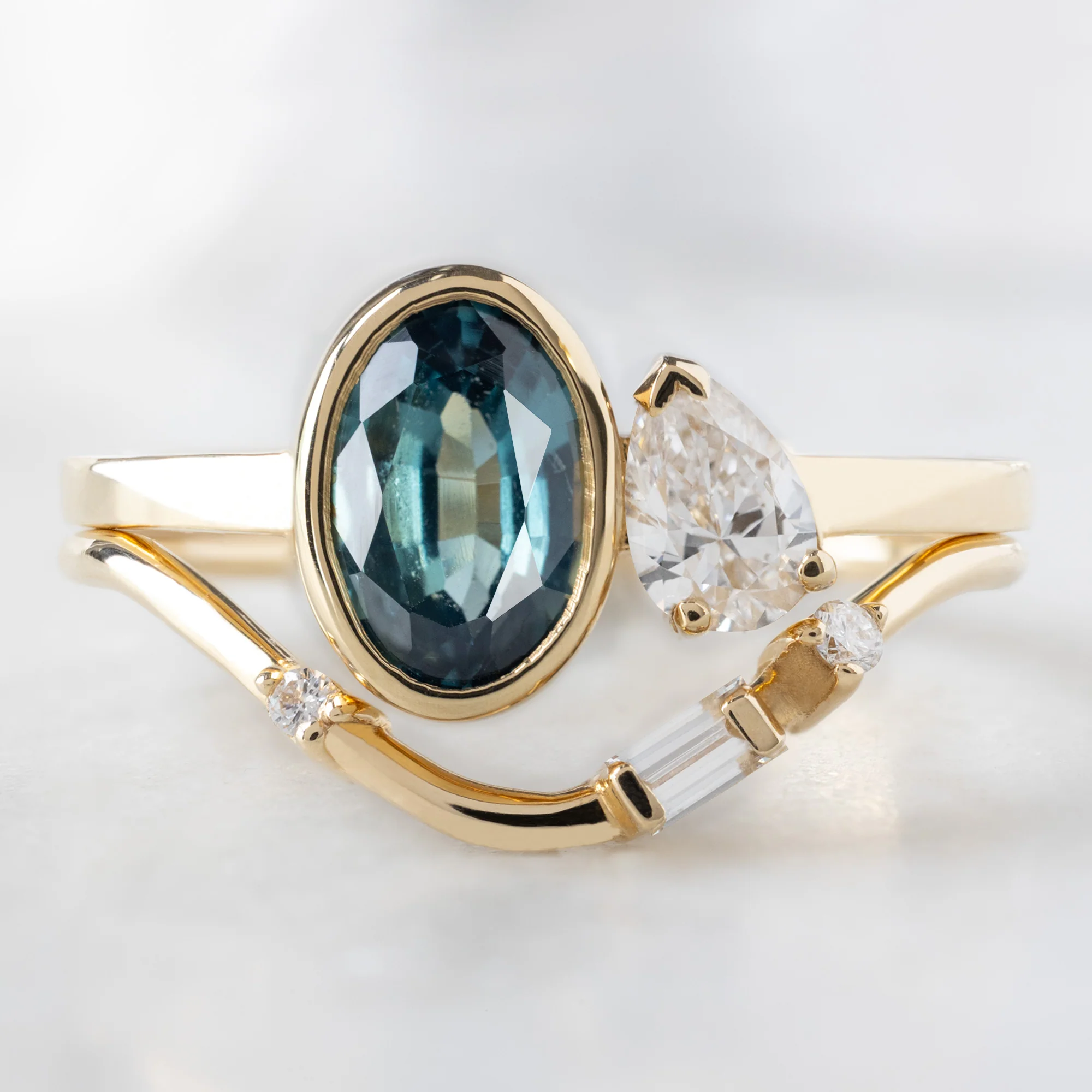 The You and Me Ring | 1.11ct Oval Cut Sapphire in 14K Yellow Gold - Image 3