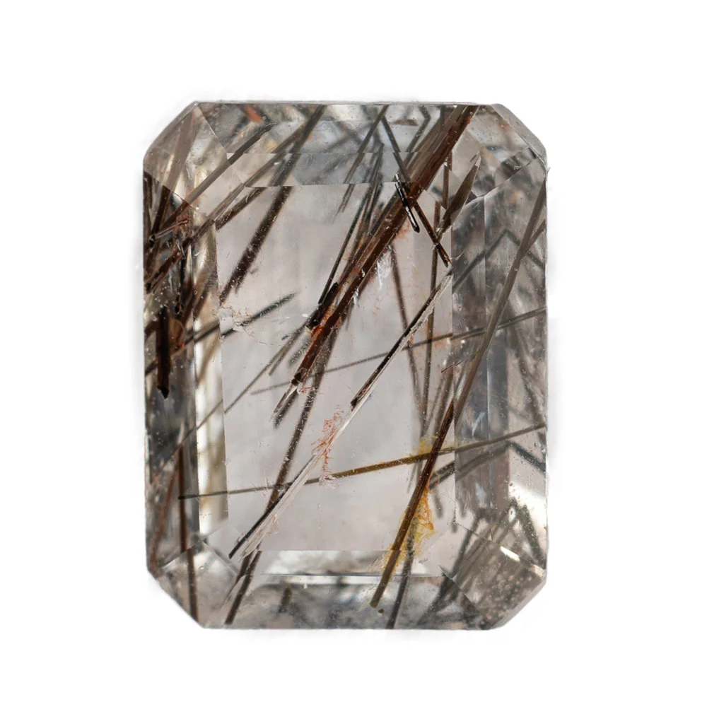 Tourmaline In Quartz - Emerald Cut - Image 4