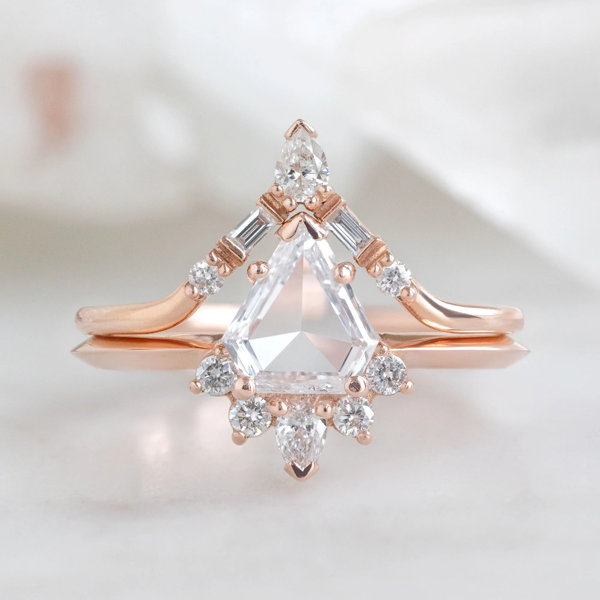 White Diamond Tiara Stacking Band | Yellow, Rose or White Gold - Image 6