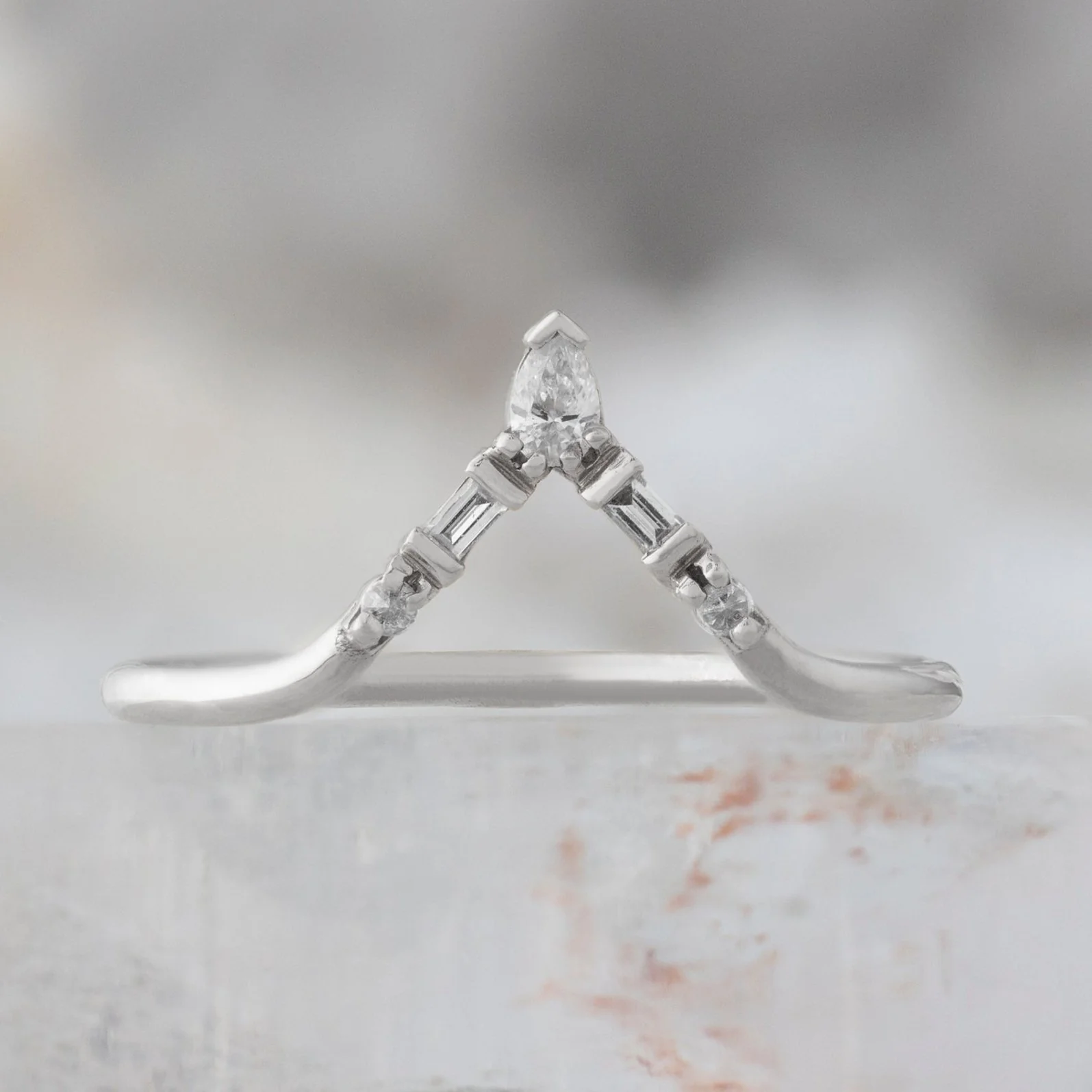 White Diamond Tiara Stacking Band | Yellow, Rose or White Gold - Image 7